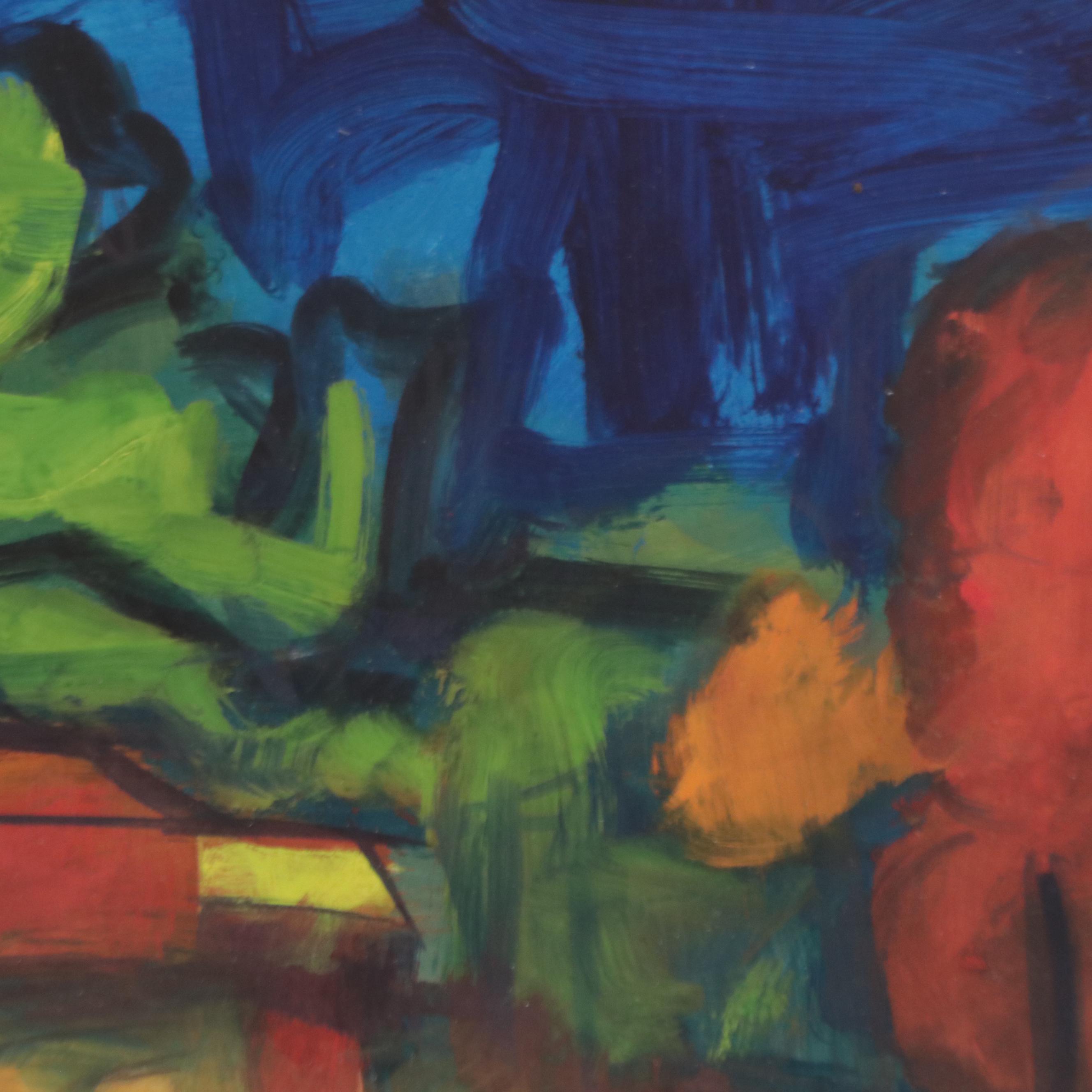 Sharon Sellet Non-objective Oil Painting "I Like It Here"