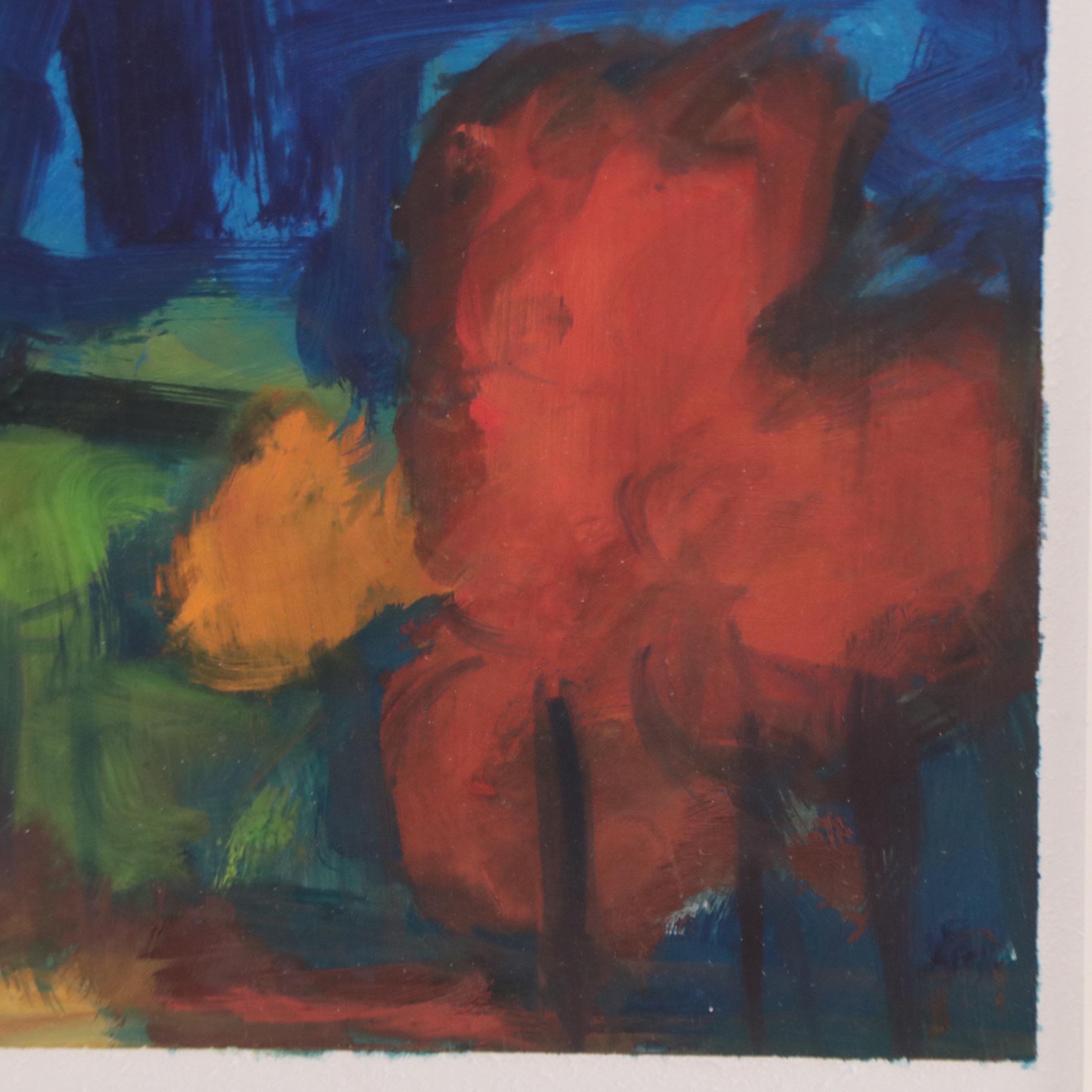 Sharon Sellet Non-objective Oil Painting "I Like It Here"