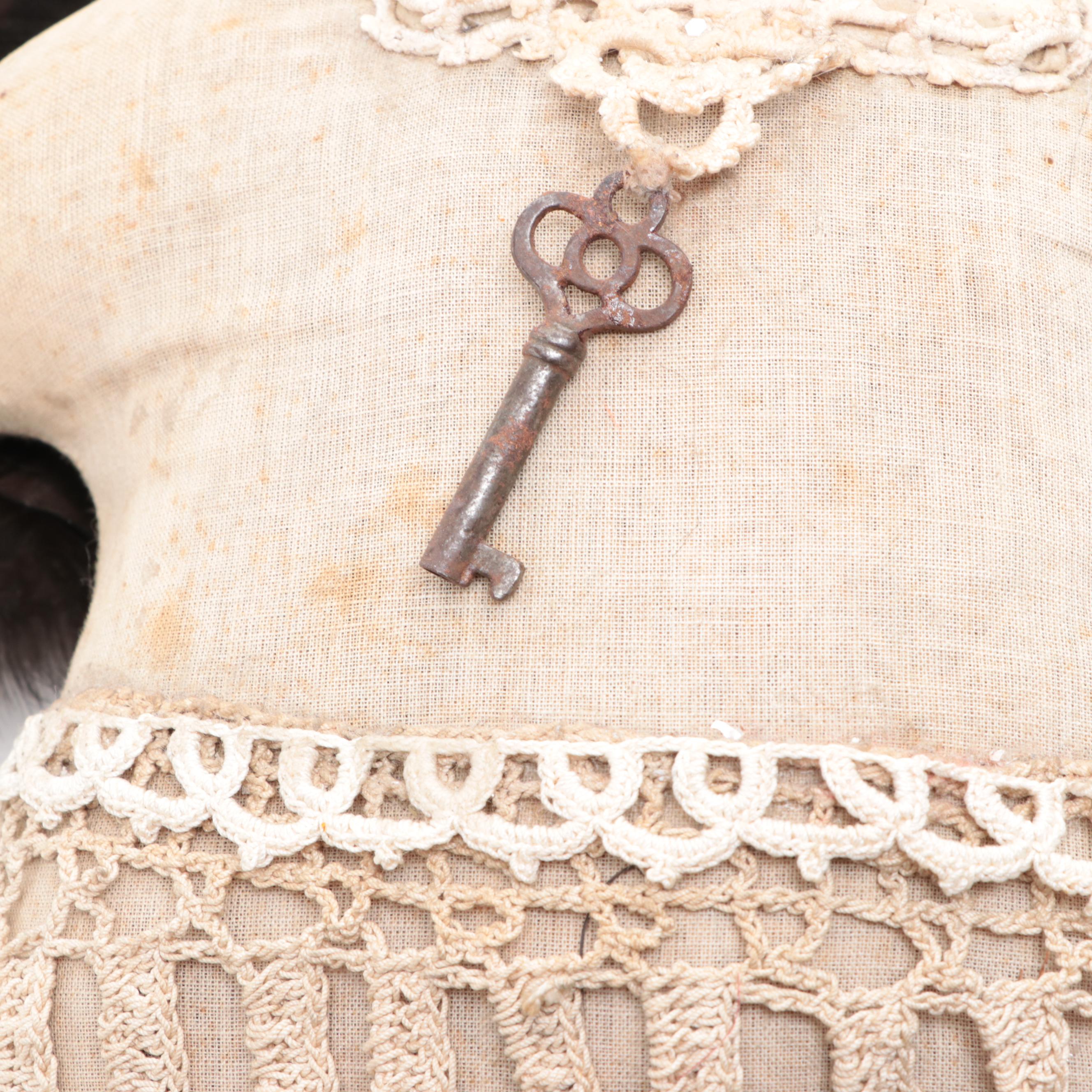 Kewpie Style Wind-Up Hula Hula Doll with Other Dolls, Early to Mid-20th Century