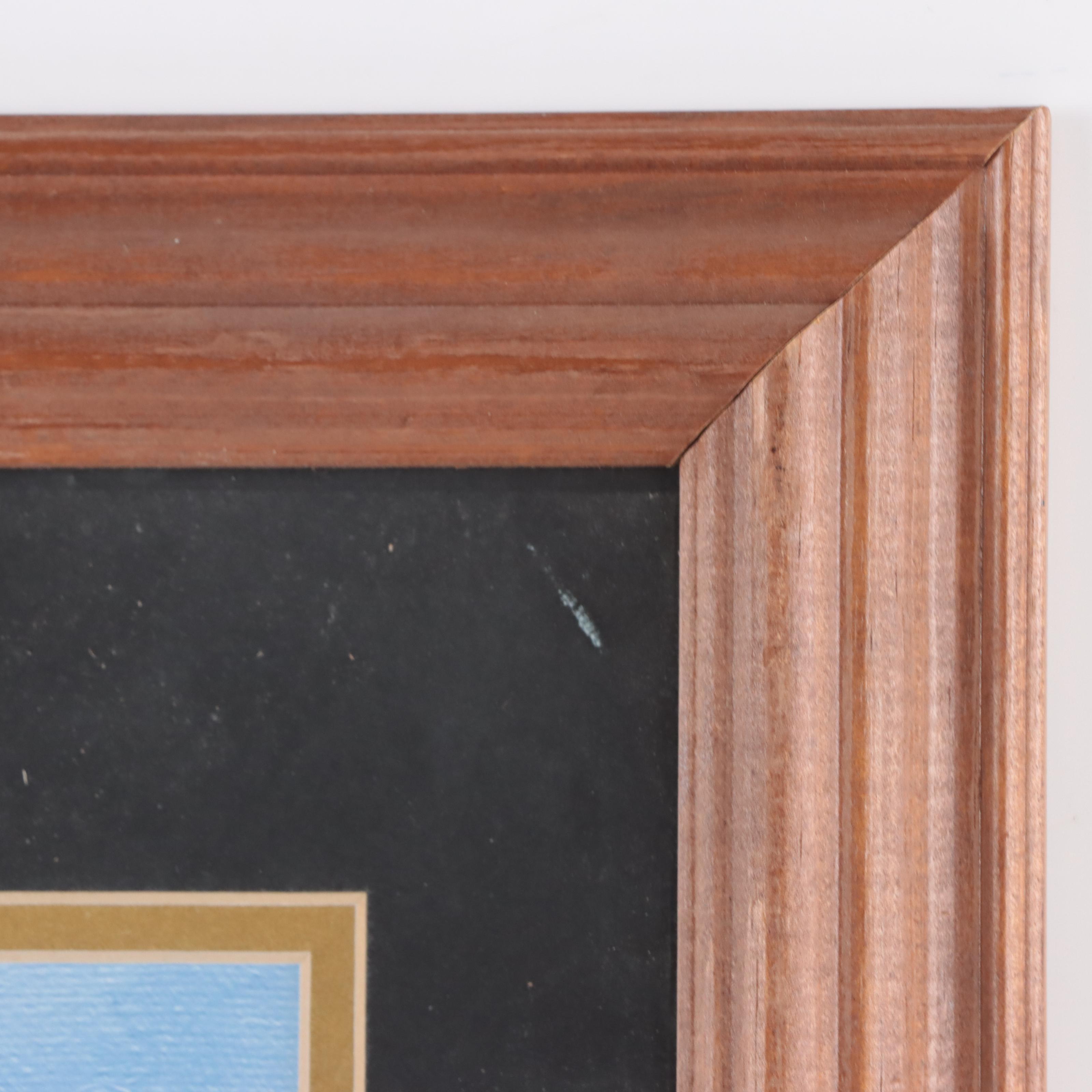 A. Taylor Coastal Landscape Offset Lithograph "Maui Palms," 2003