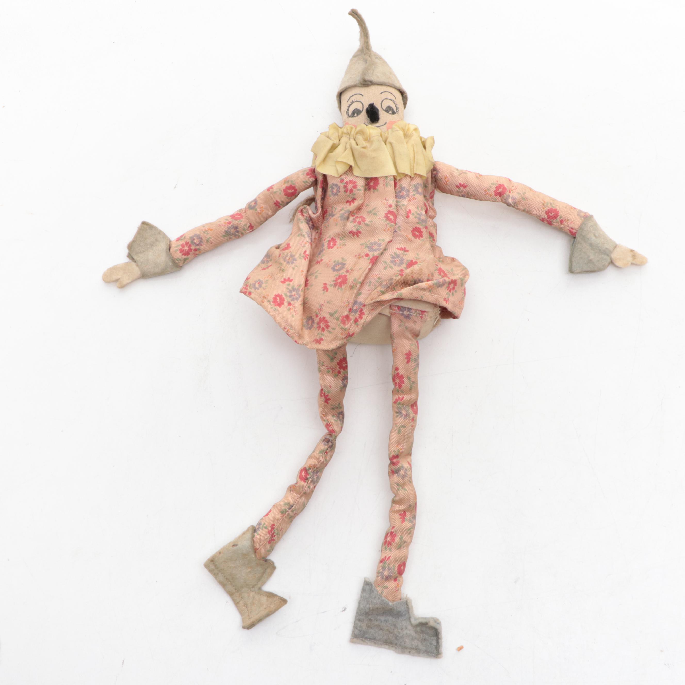 Kewpie Style Wind-Up Hula Hula Doll with Other Dolls, Early to Mid-20th Century