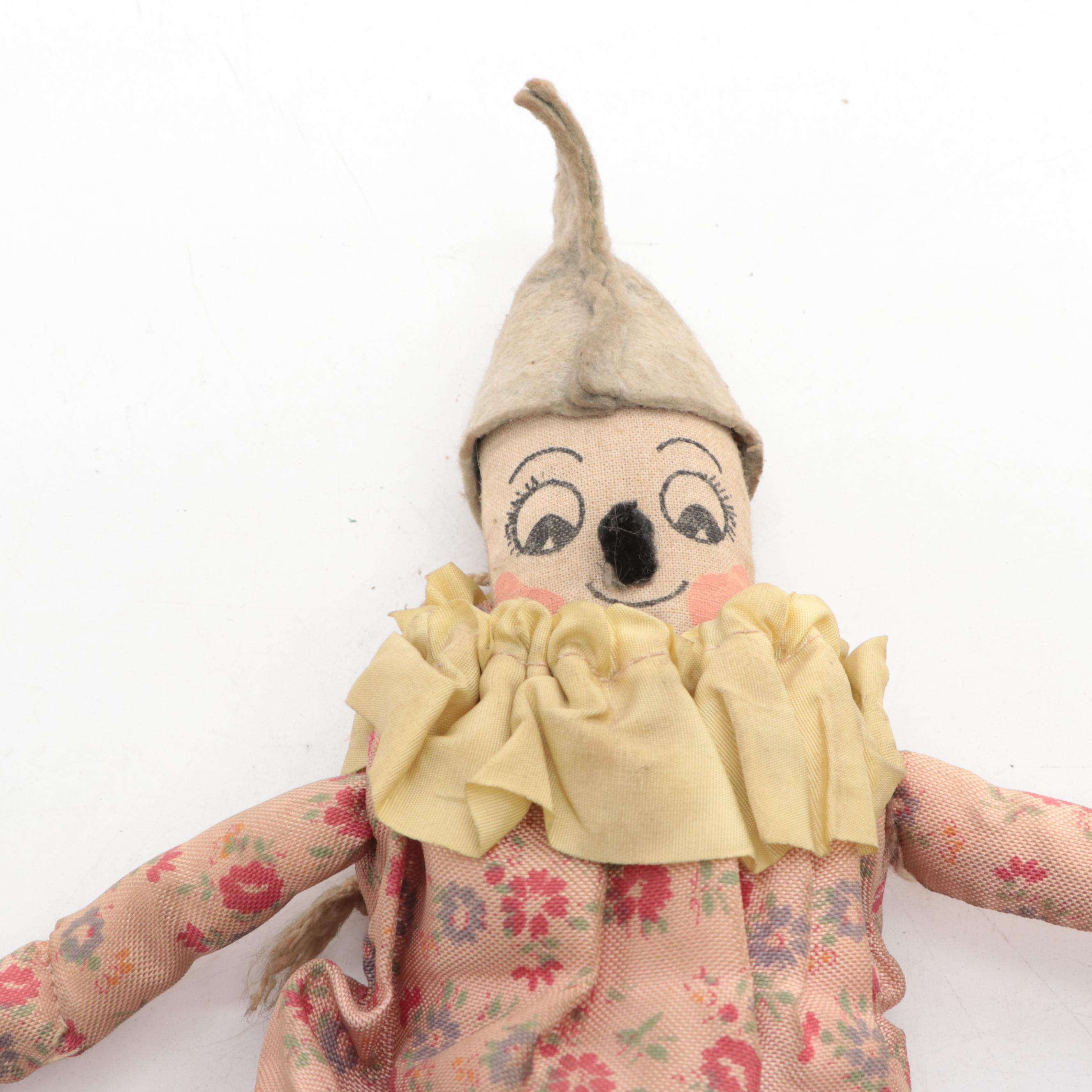 Kewpie Style Wind-Up Hula Hula Doll with Other Dolls, Early to Mid-20th Century