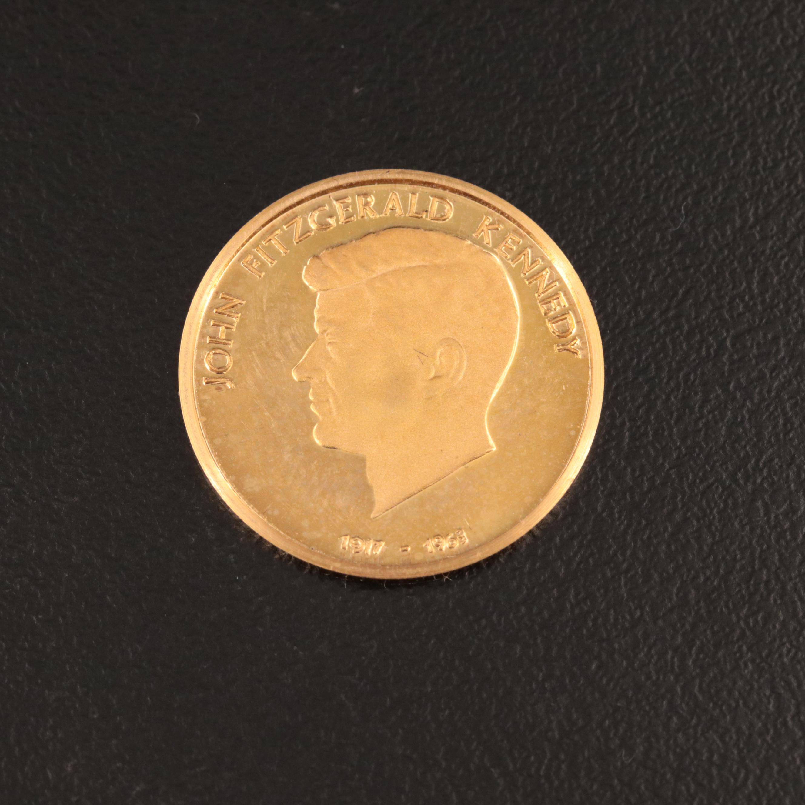 John F. Kennedy Purple Heart Commemorative Gold Medal