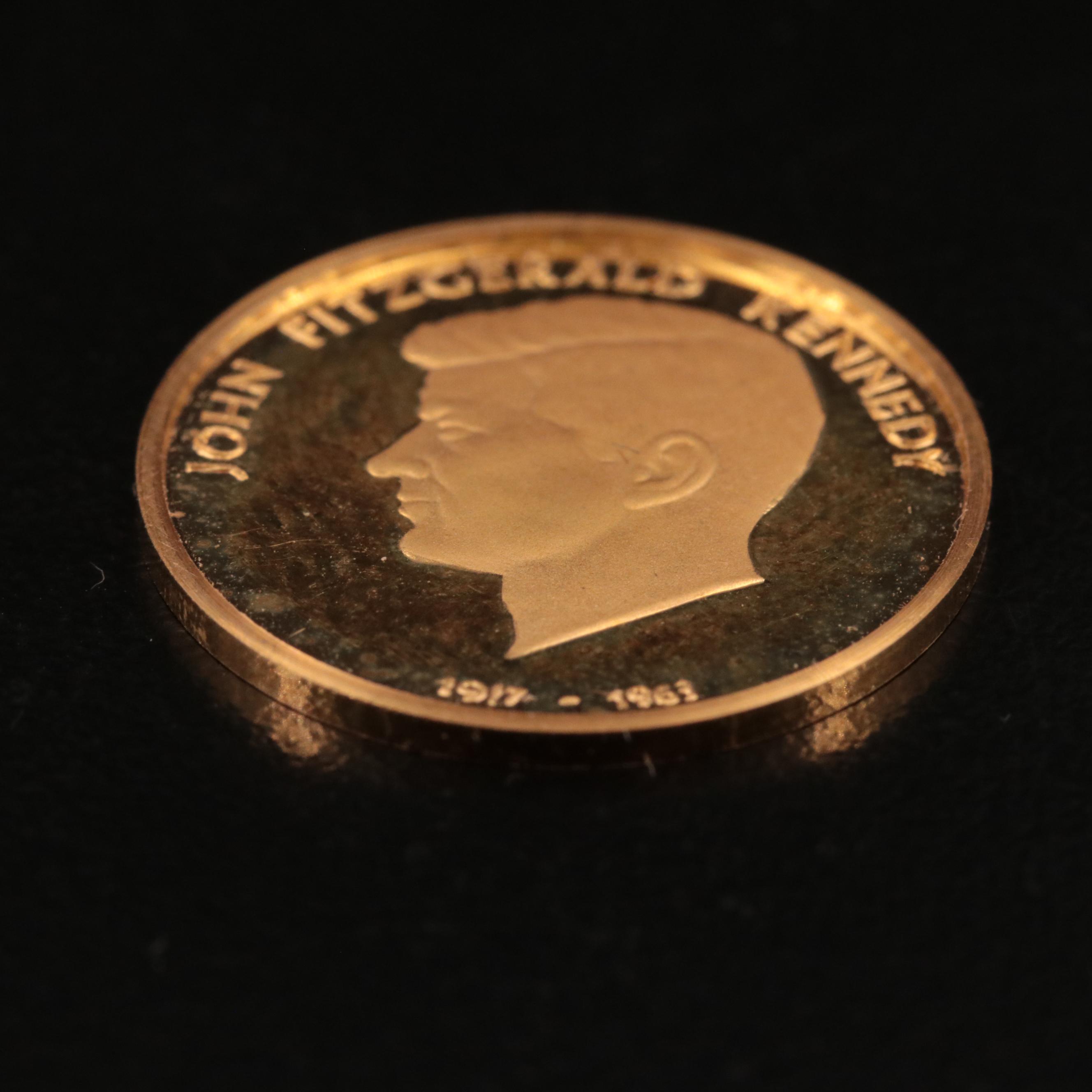 John F. Kennedy Purple Heart Commemorative Gold Medal