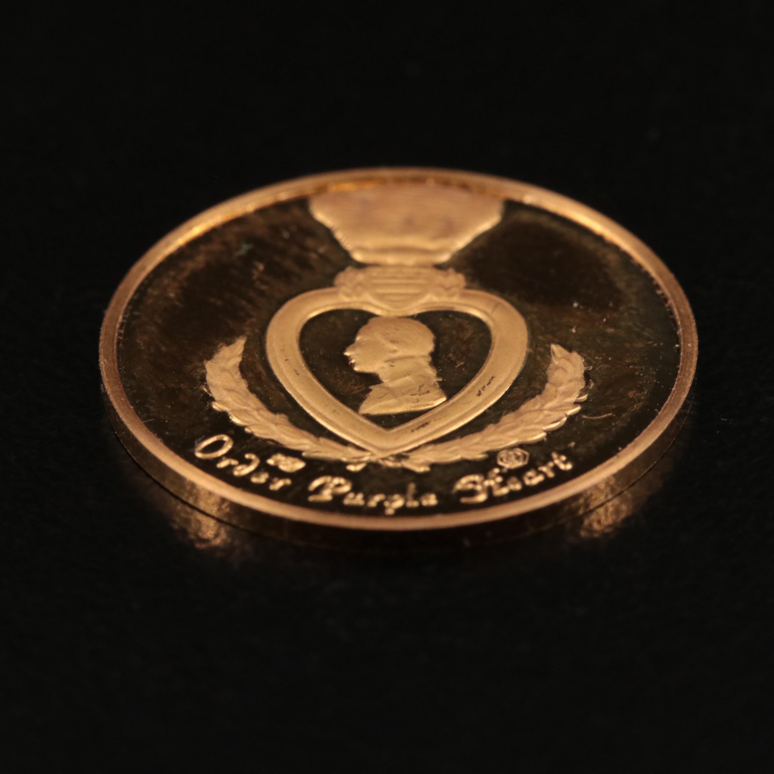 John F. Kennedy Purple Heart Commemorative Gold Medal