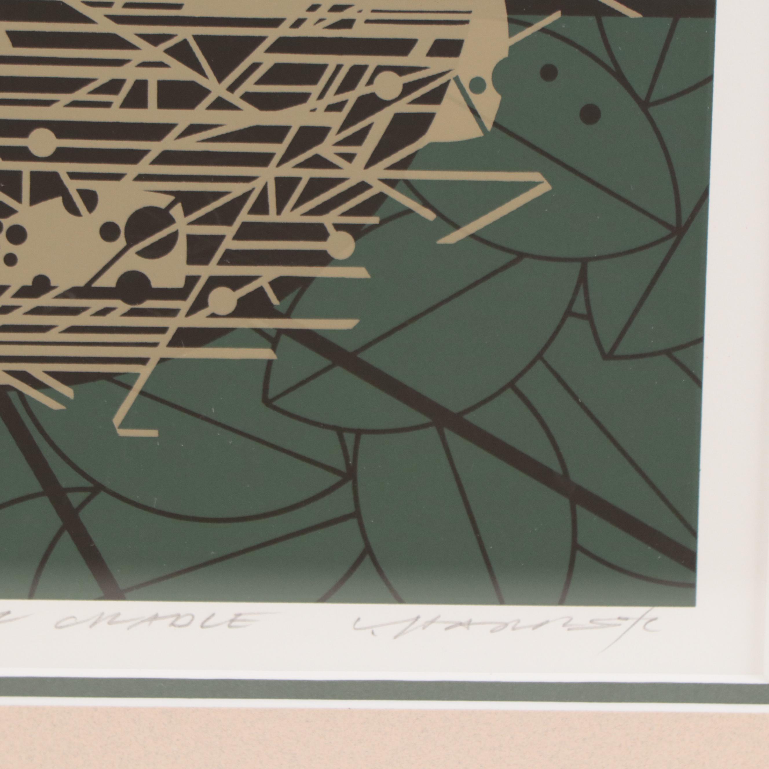 Charley Harper Serigraph "Cardinal Cradle," 1991