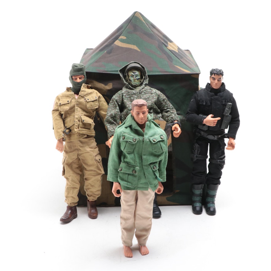 Hasbro G. I. Joe, Lanard Toys and Other Action Figures with Tent