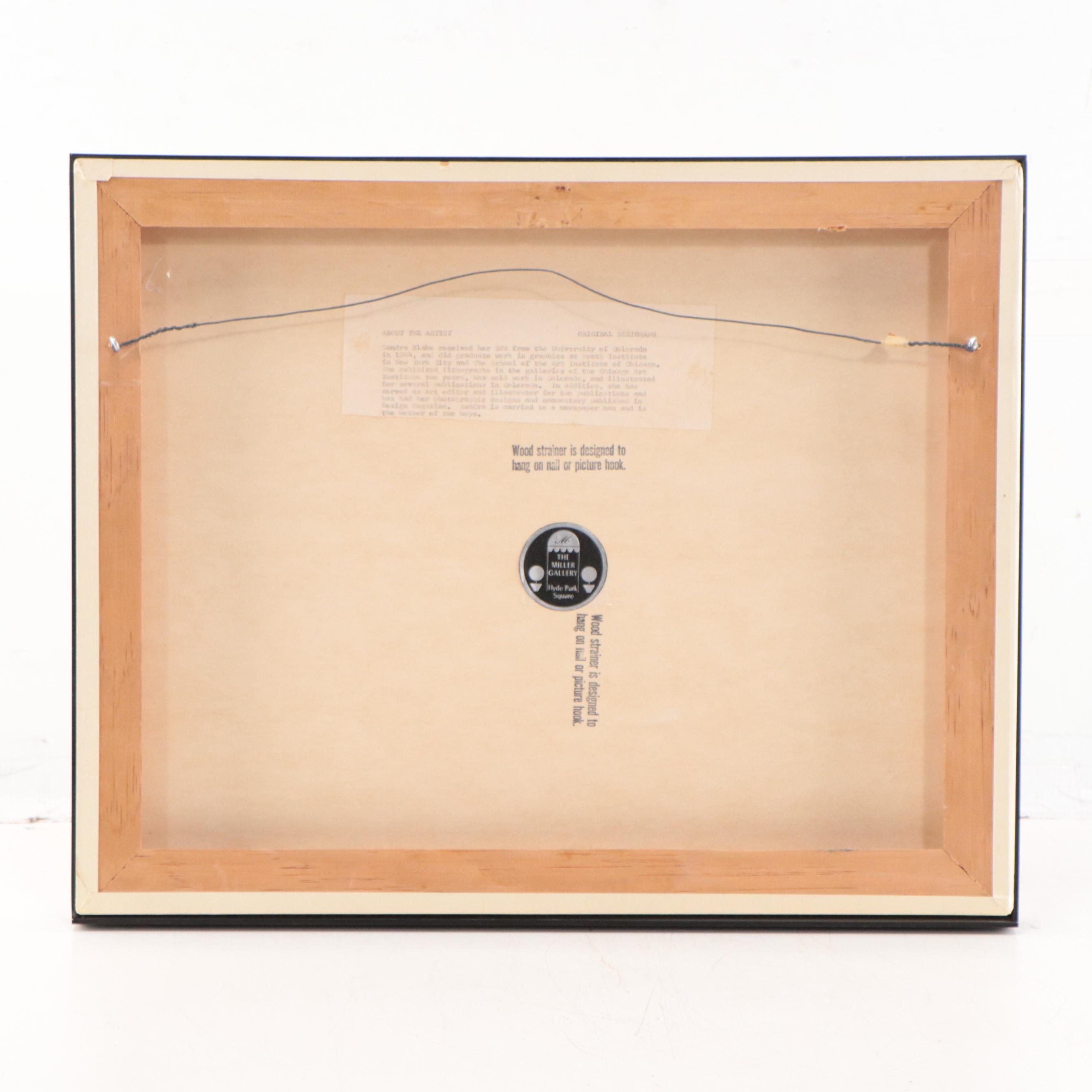 Sandra Blake Serigraph "Mexican Bird"