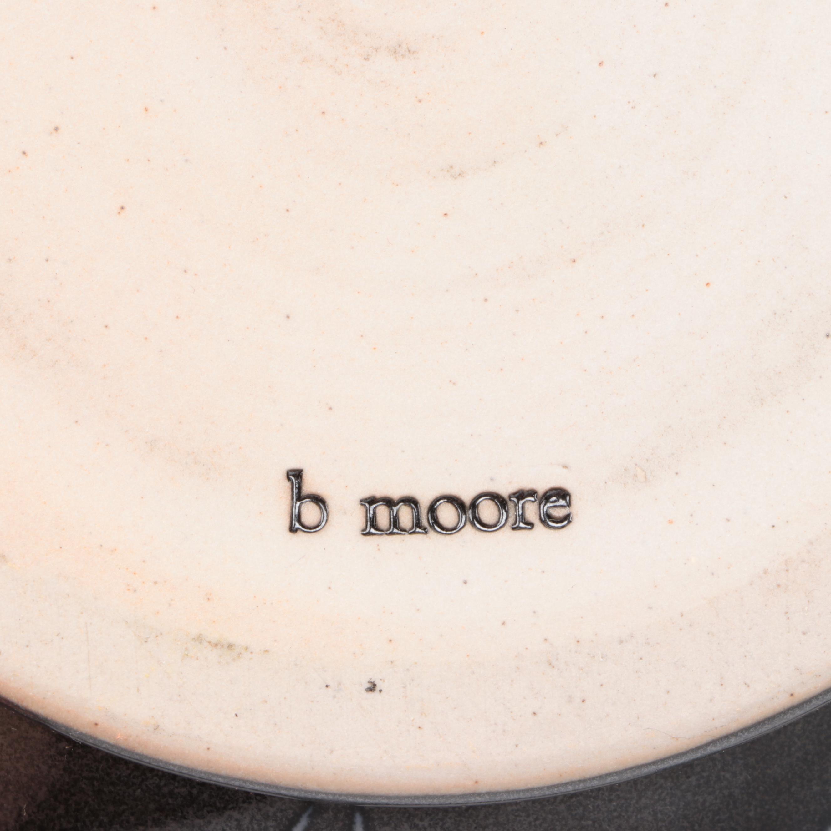 Brian Moore Covered Ceramic Bowl with Blenko and Muuria Glass Vases