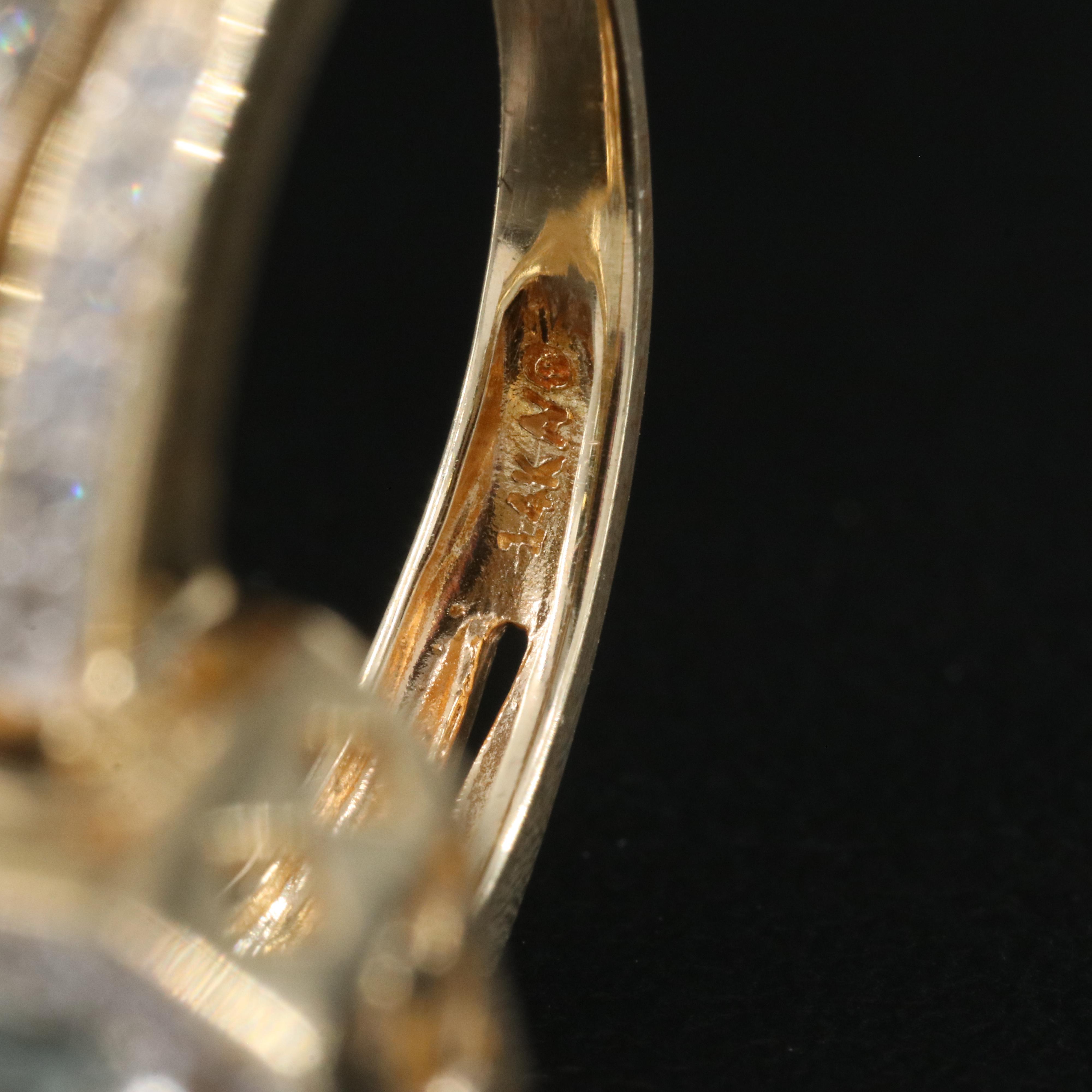 14K Prasiolite and Diamond Ring