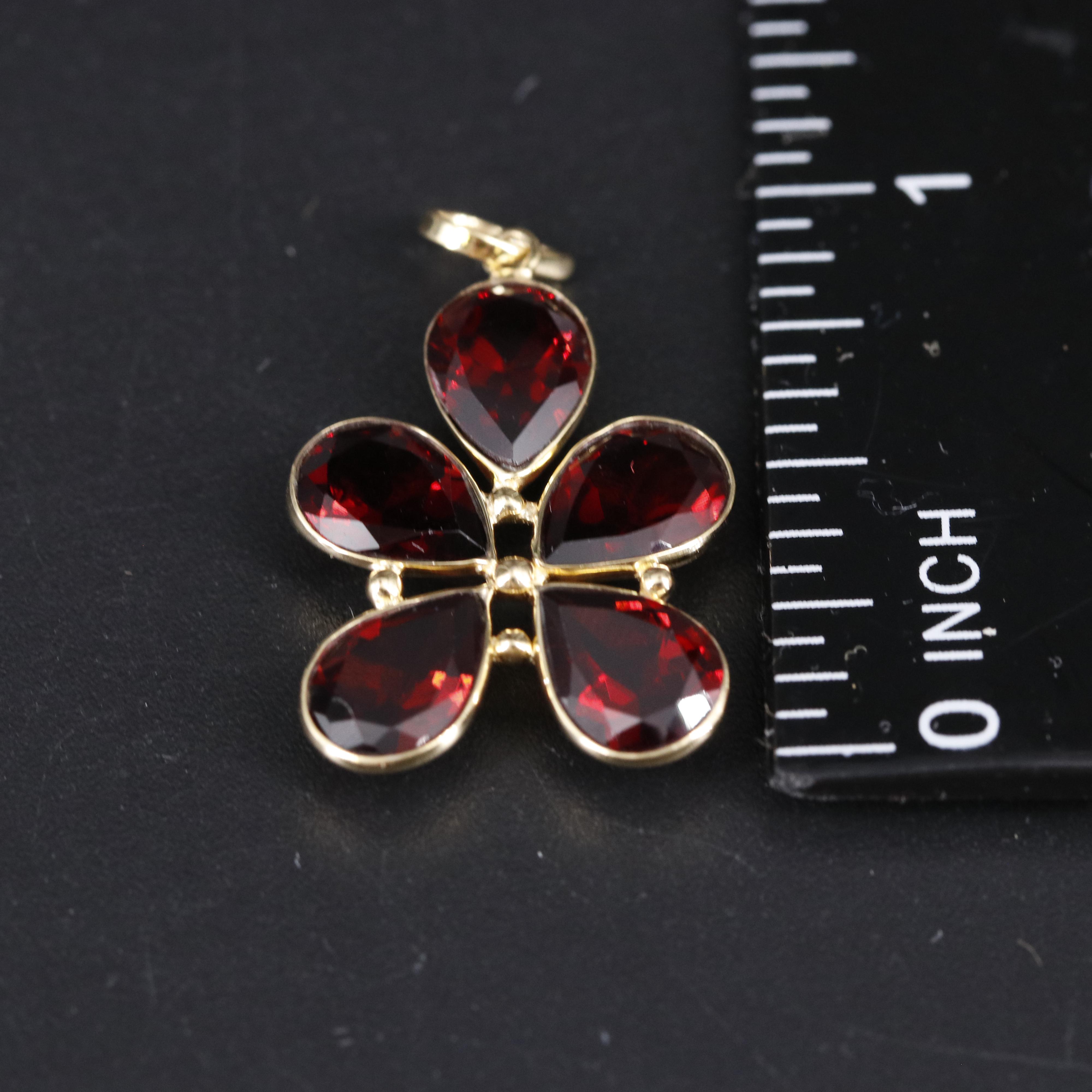 14K Garnet Pendant