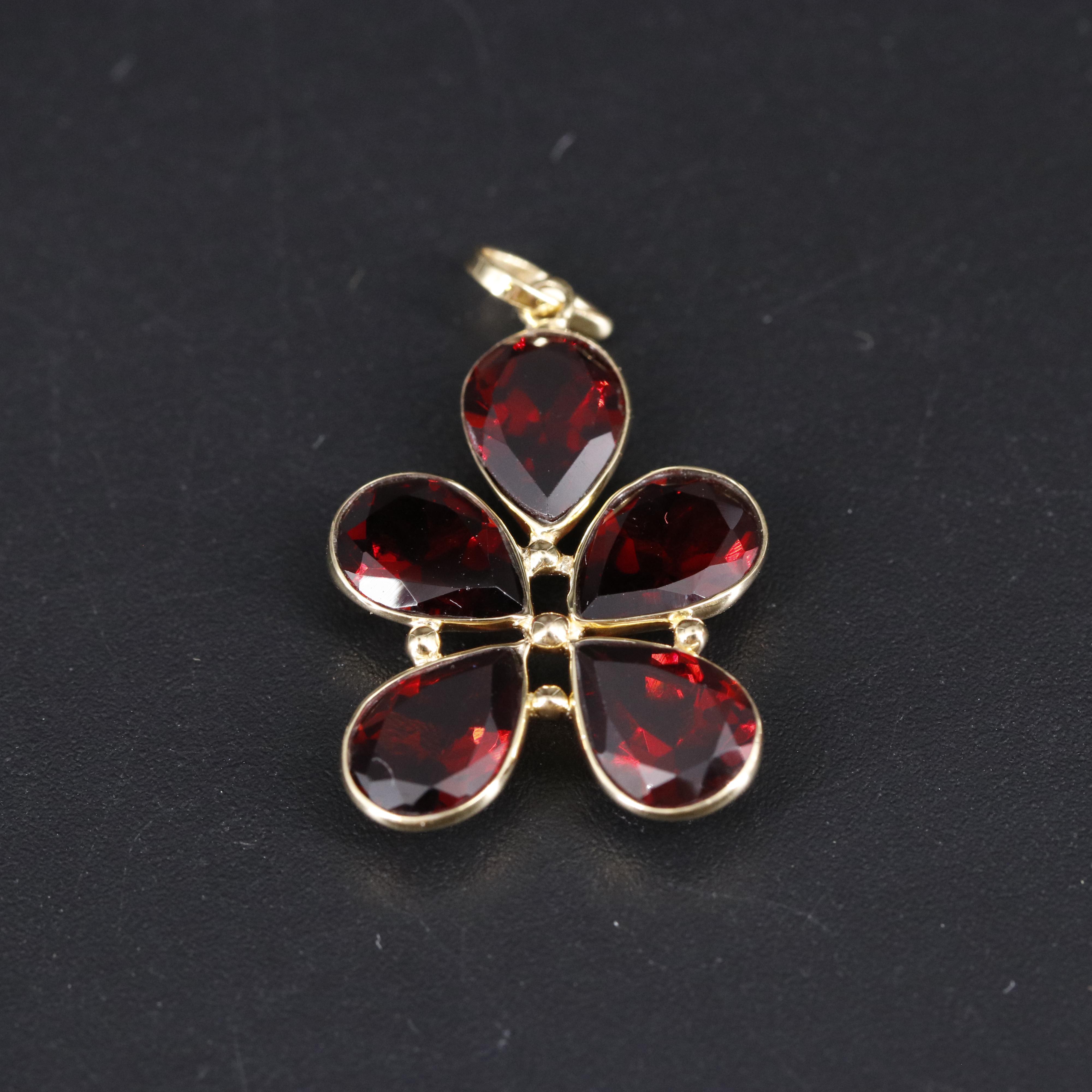 14K Garnet Pendant