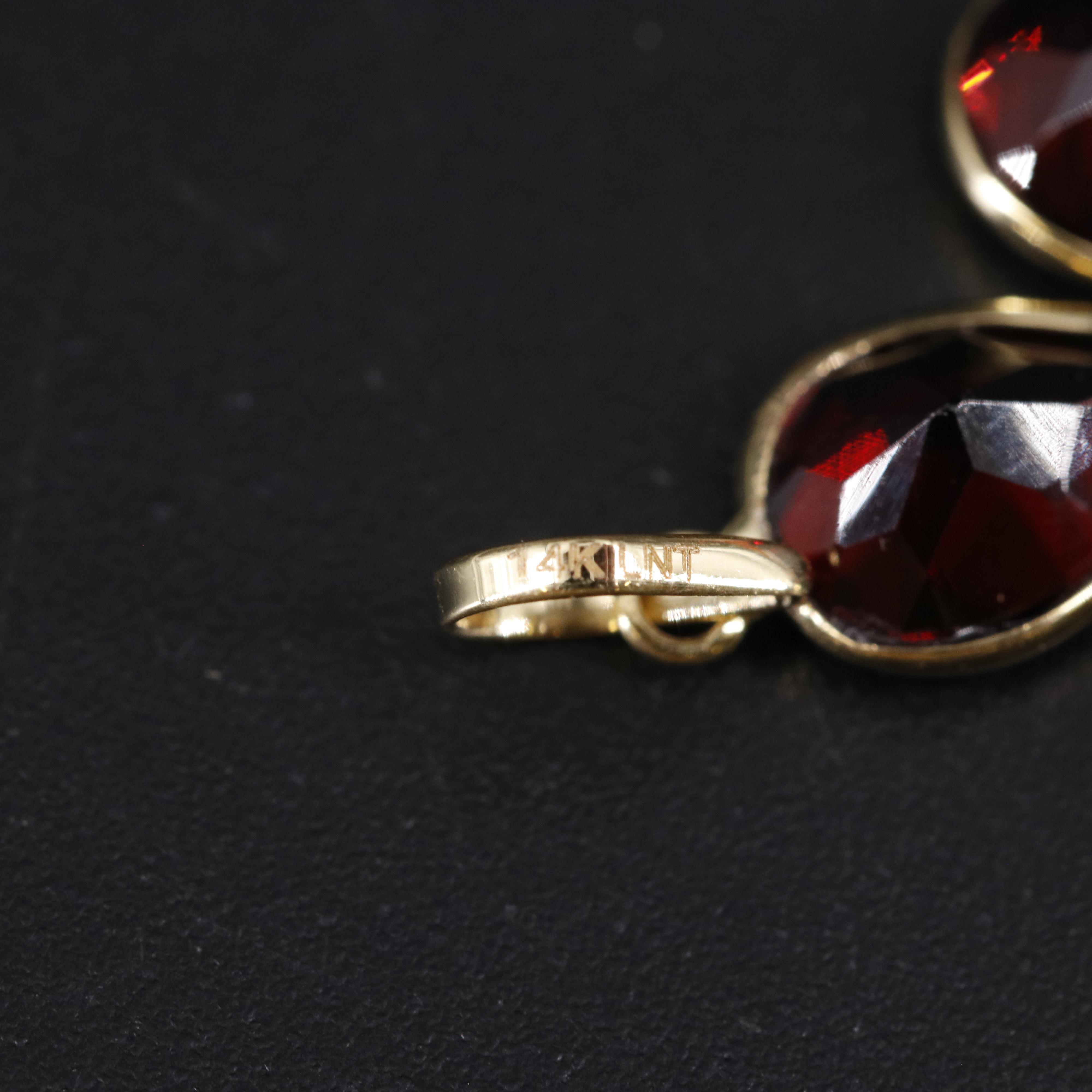 14K Garnet Pendant