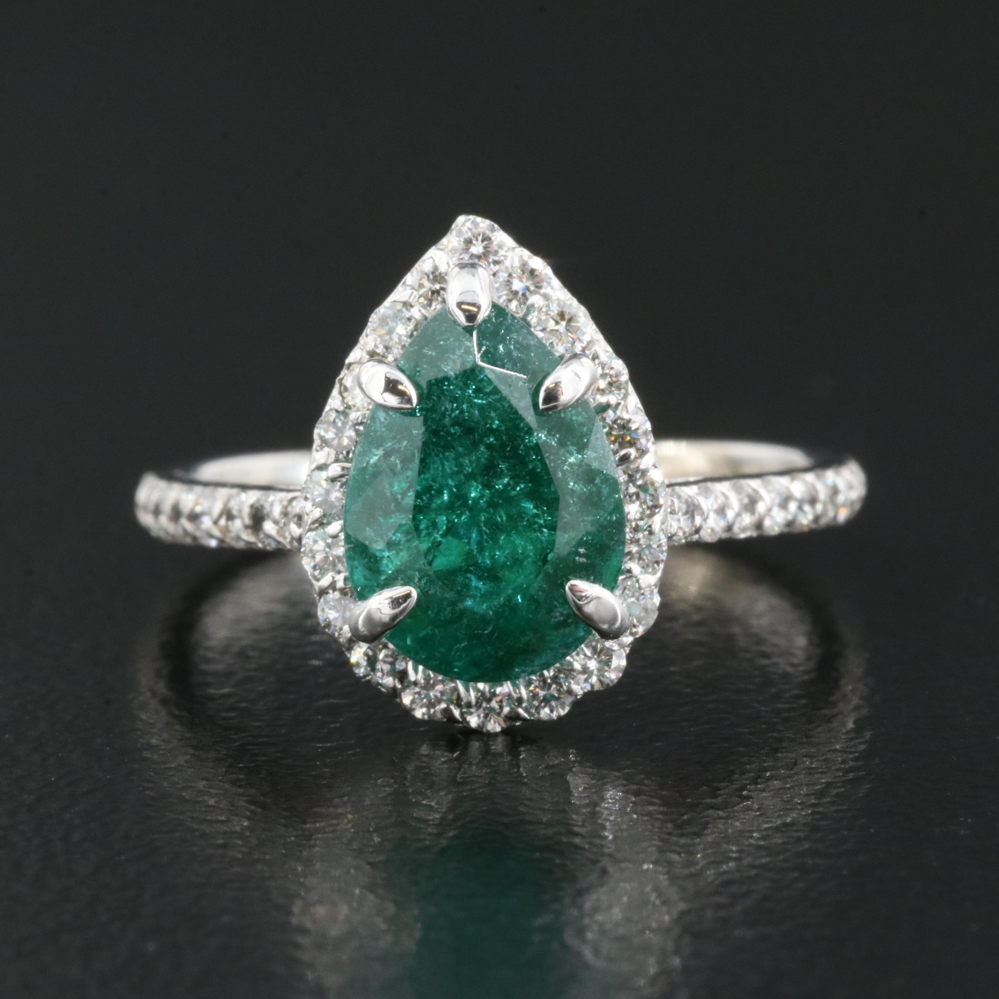 14K 2.02 CT Paraiba Tourmaline and Diamond Ring with GIA Report