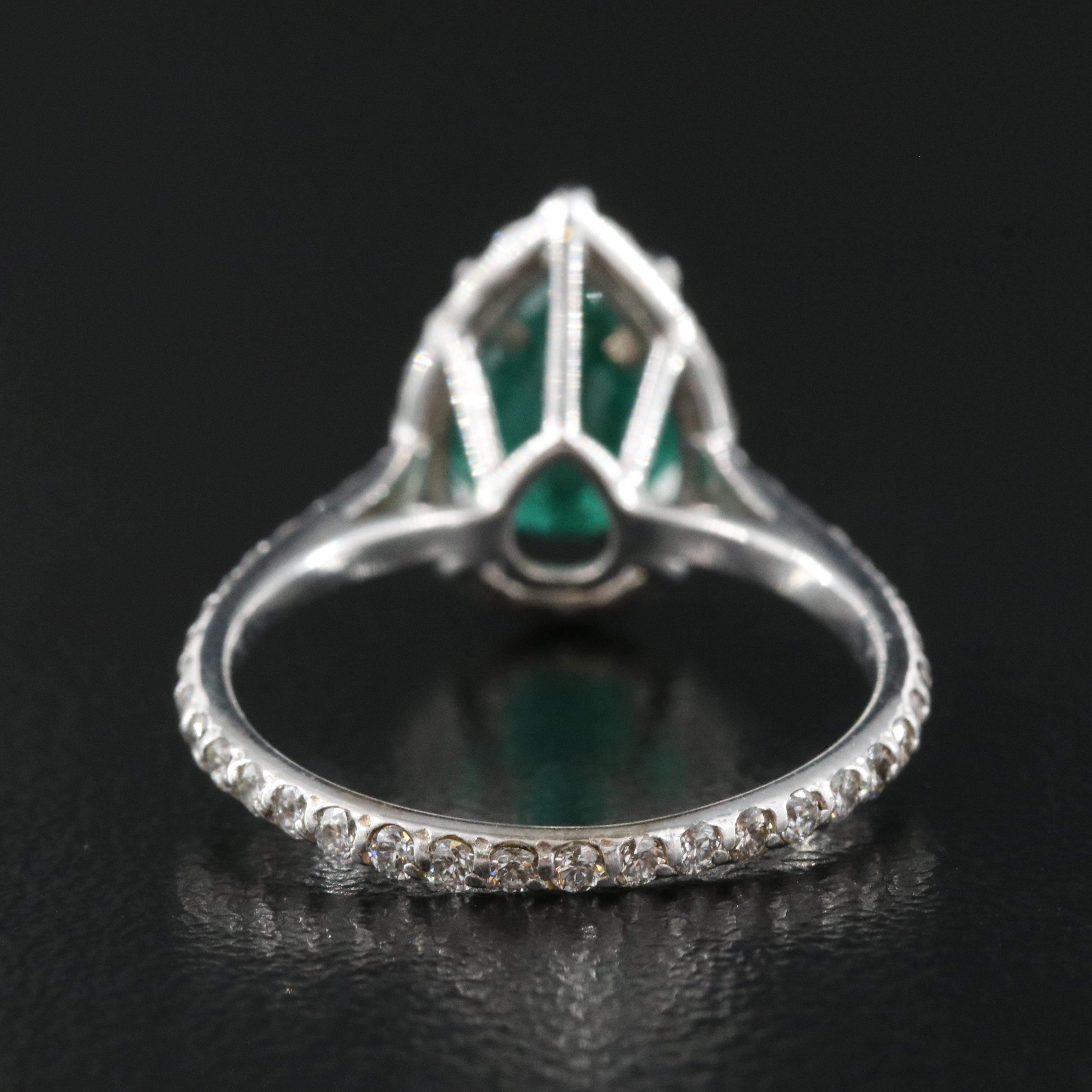 14K 2.02 CT Paraiba Tourmaline and Diamond Ring with GIA Report