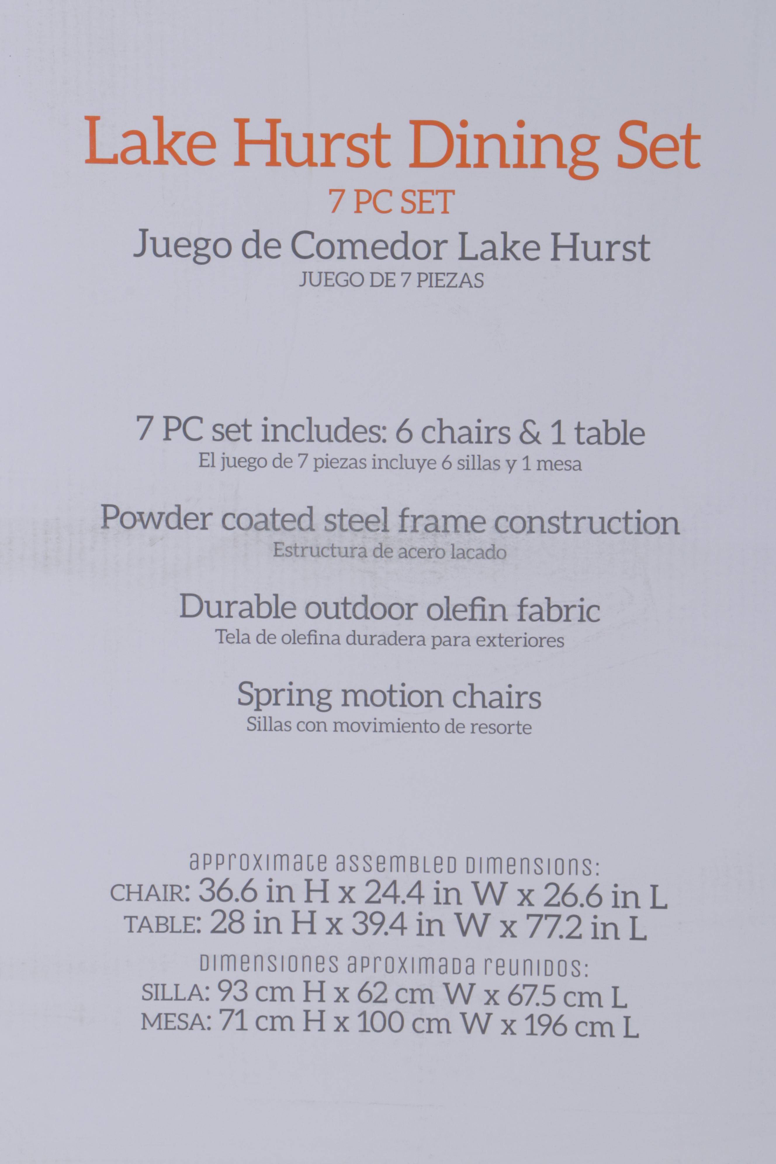 Living Accents Lakehurst Seven-Piece Patio Dining Set