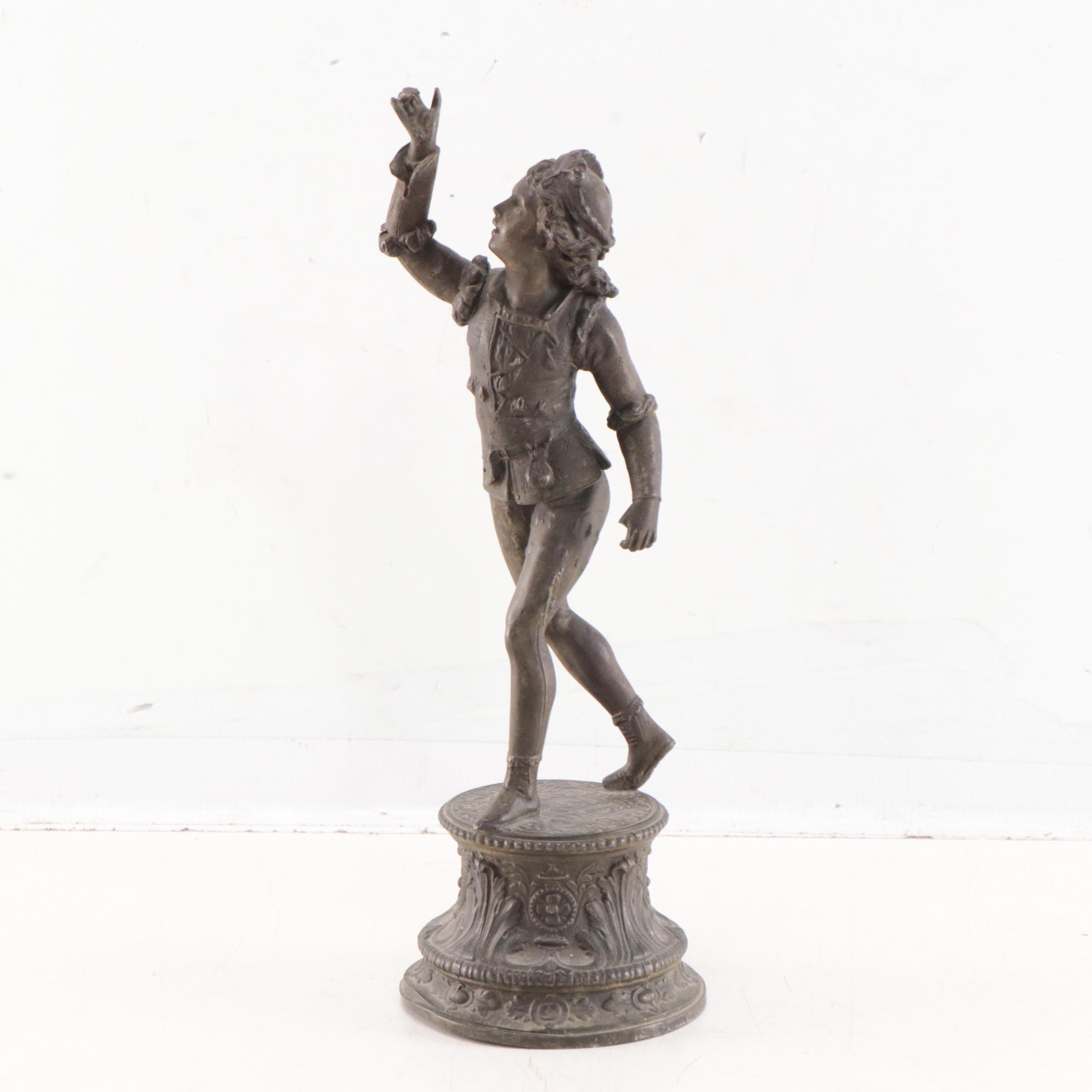 Cast Brass Figural Sculpture