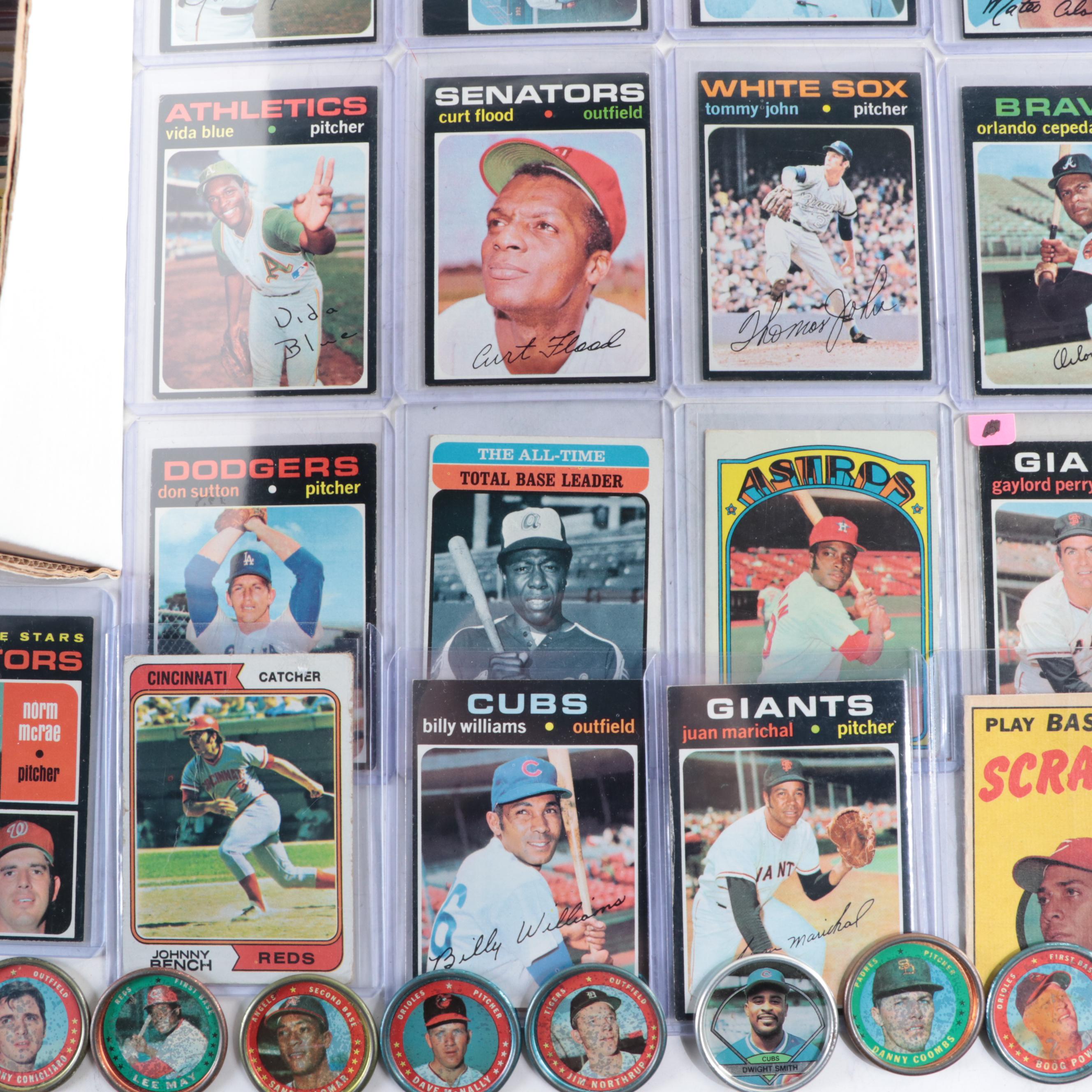 Topps Baseball Cards Including Aaron, Koufax, Bench and More, 1950s–1970s