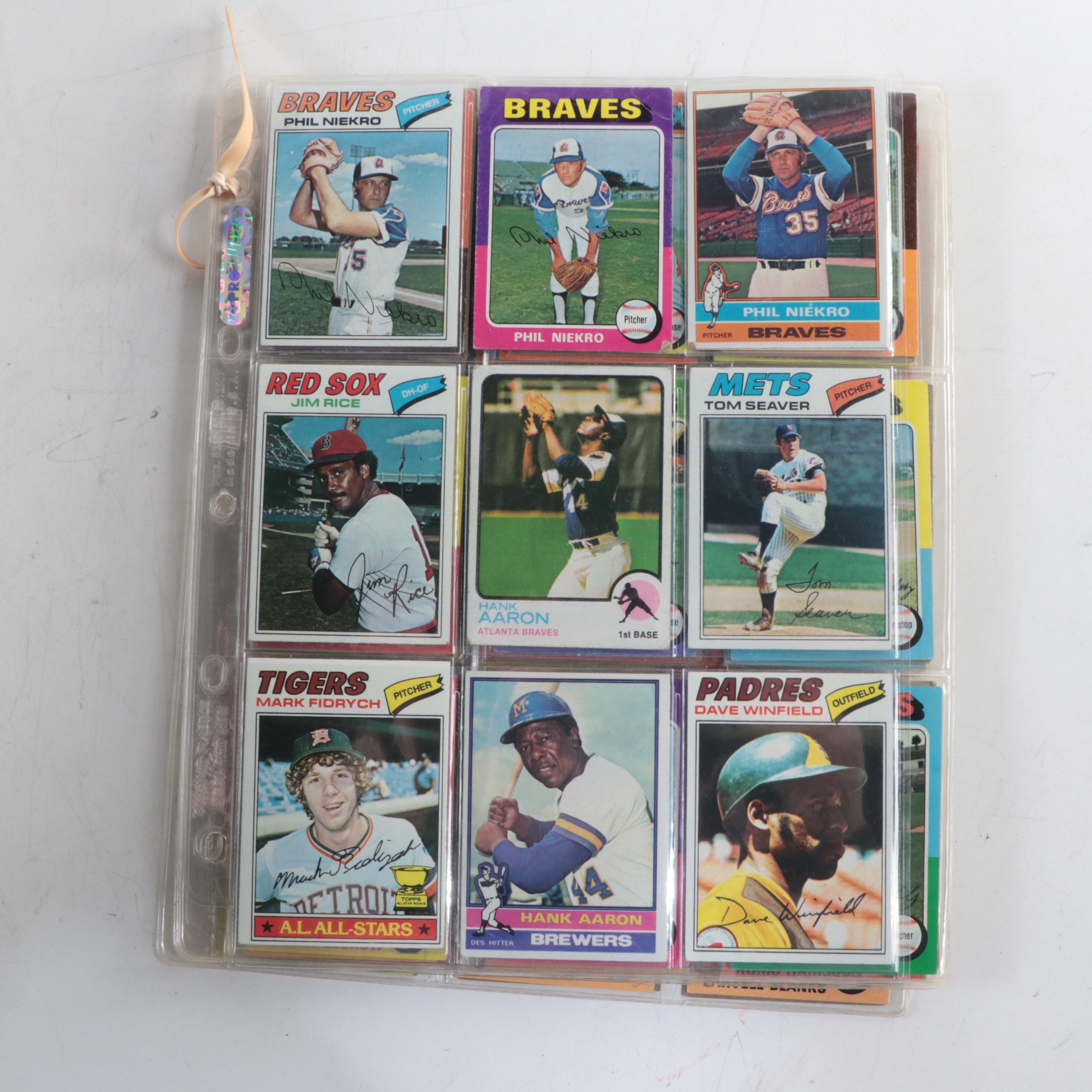Topps Baseball Cards Including Aaron, Koufax, Bench and More, 1950s–1970s
