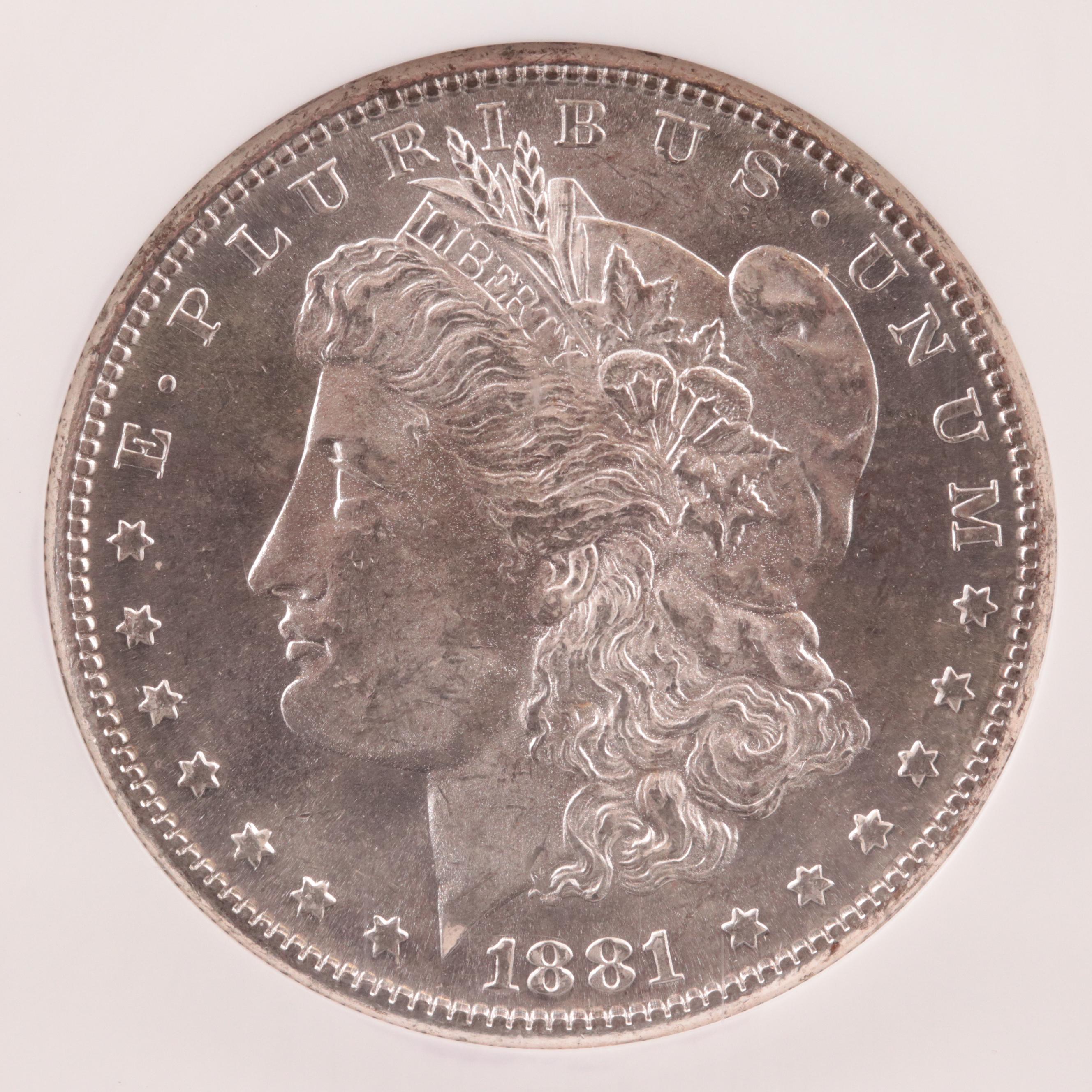NGC Graded MS63 1881-S Morgan Silver Dollar