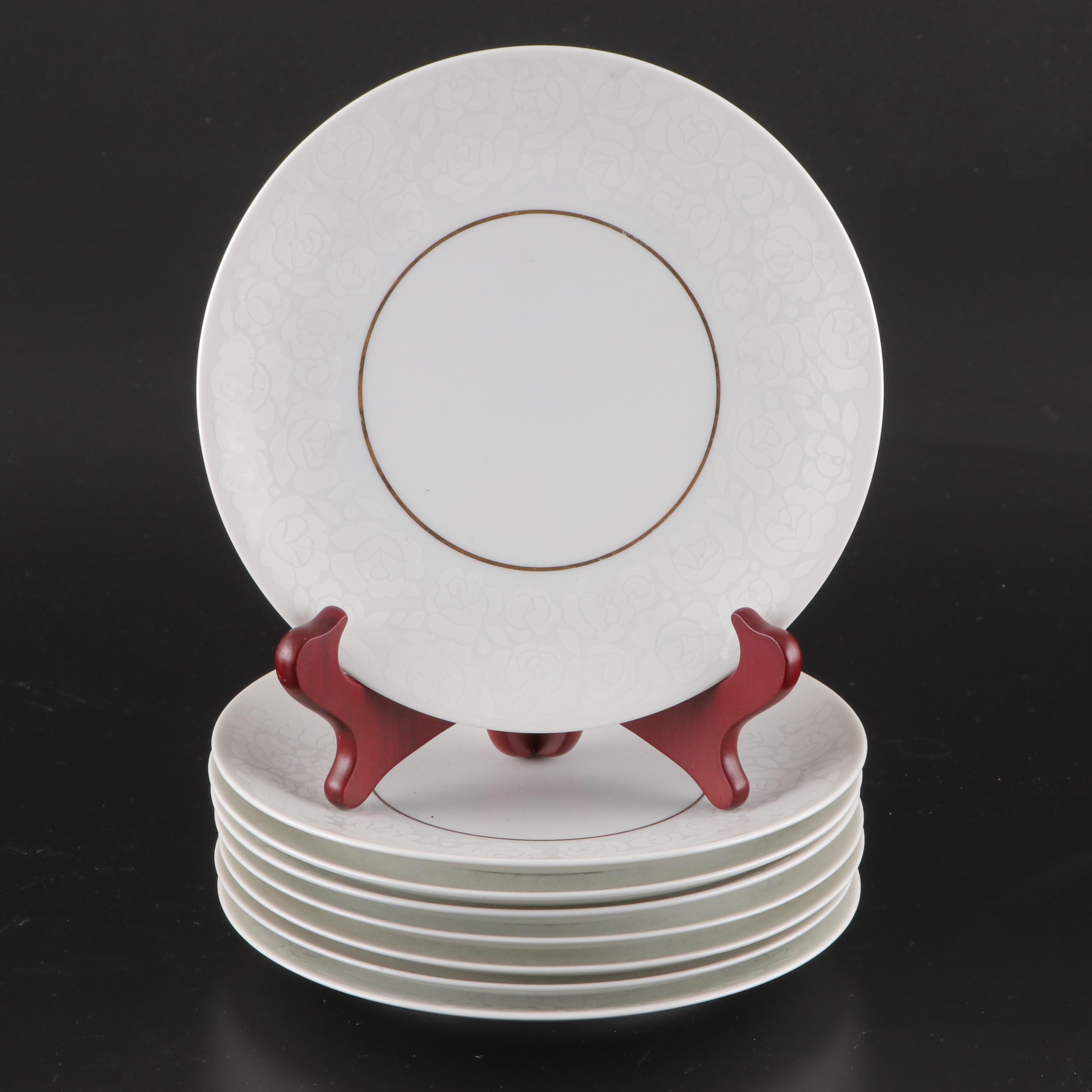 Rosenthal and Thomas "Alencon" White Rose Motif Porcelain Dinnerware