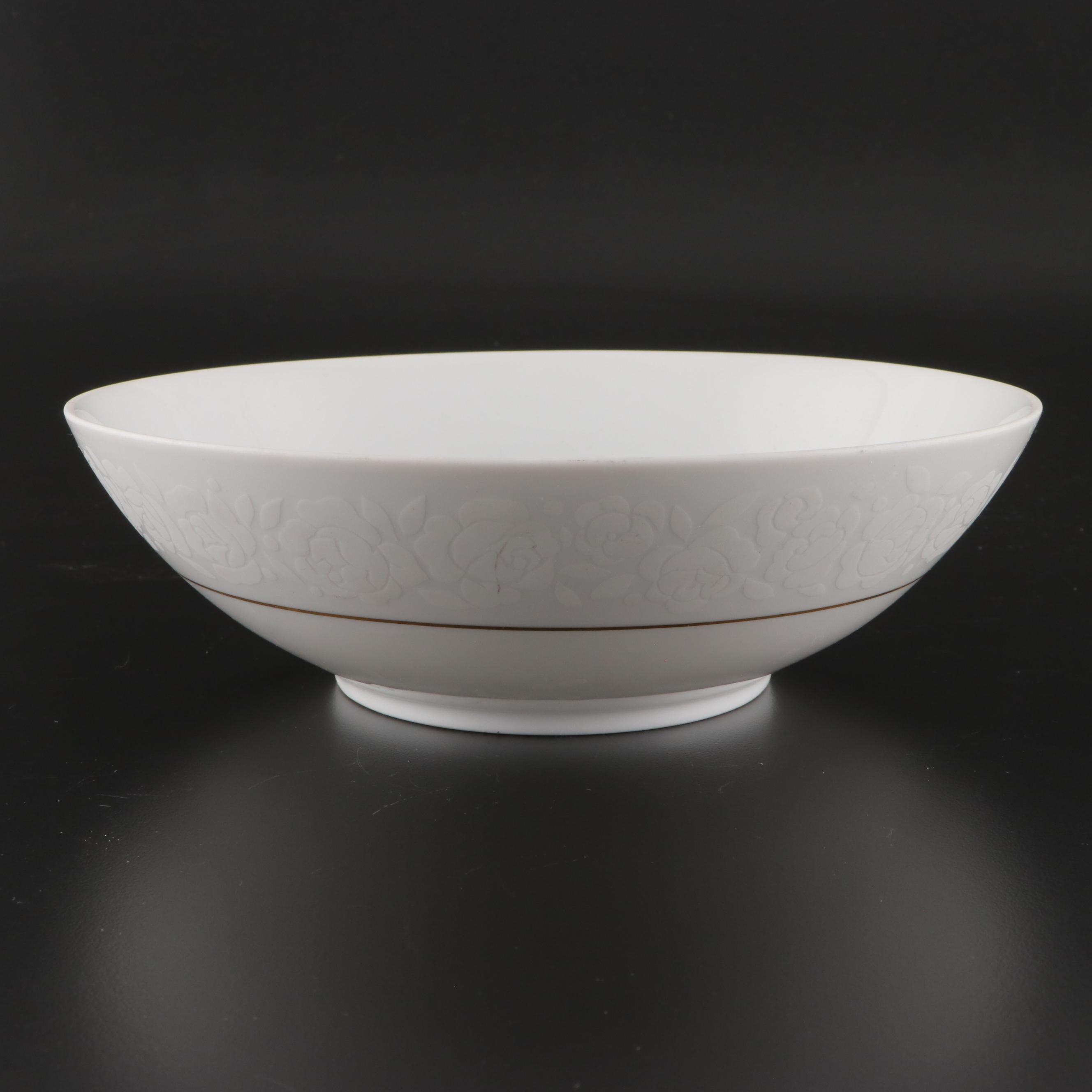 Rosenthal and Thomas "Alencon" White Rose Motif Porcelain Dinnerware