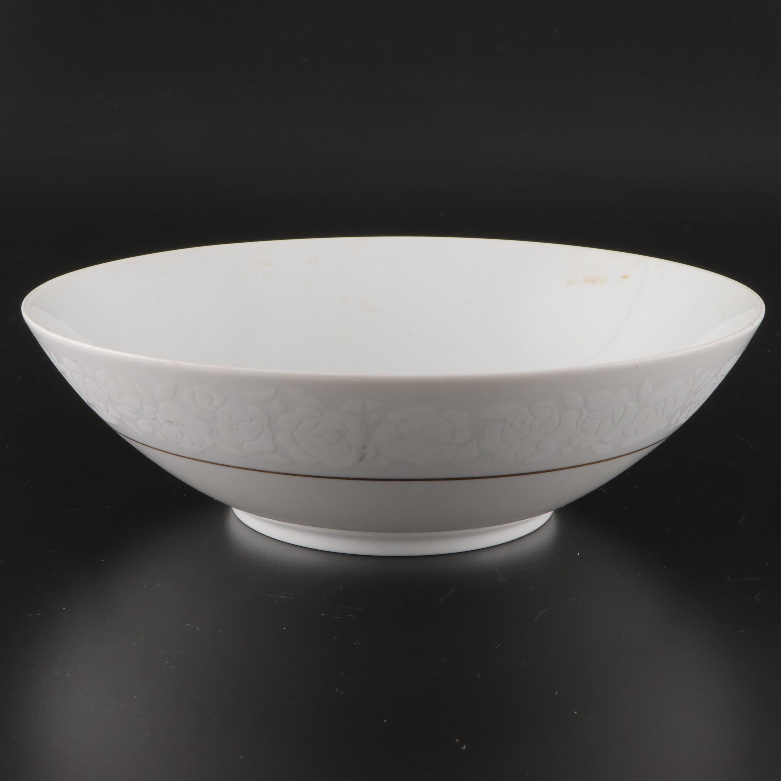 Rosenthal and Thomas "Alencon" White Rose Motif Porcelain Dinnerware