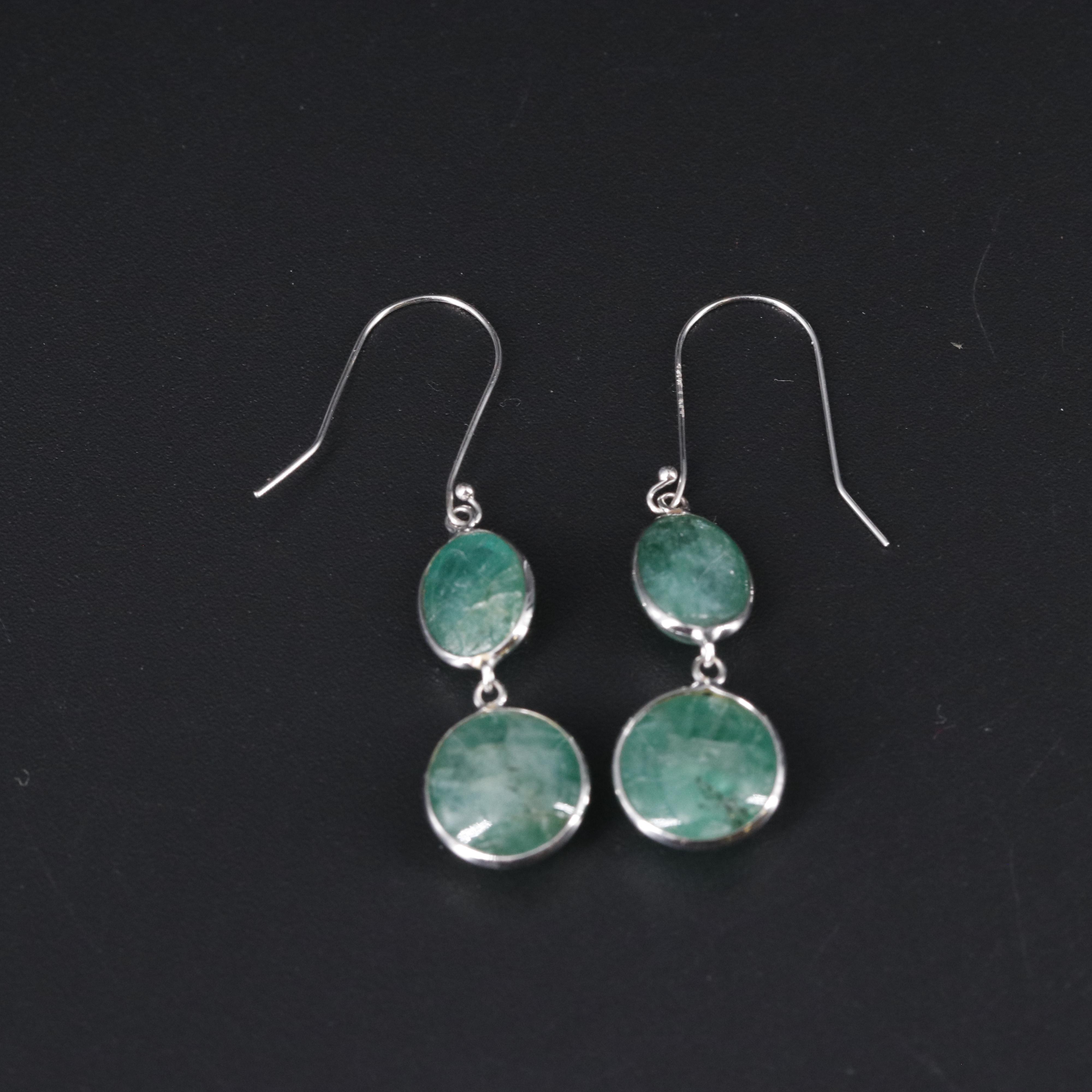 14K Emerald Earrings
