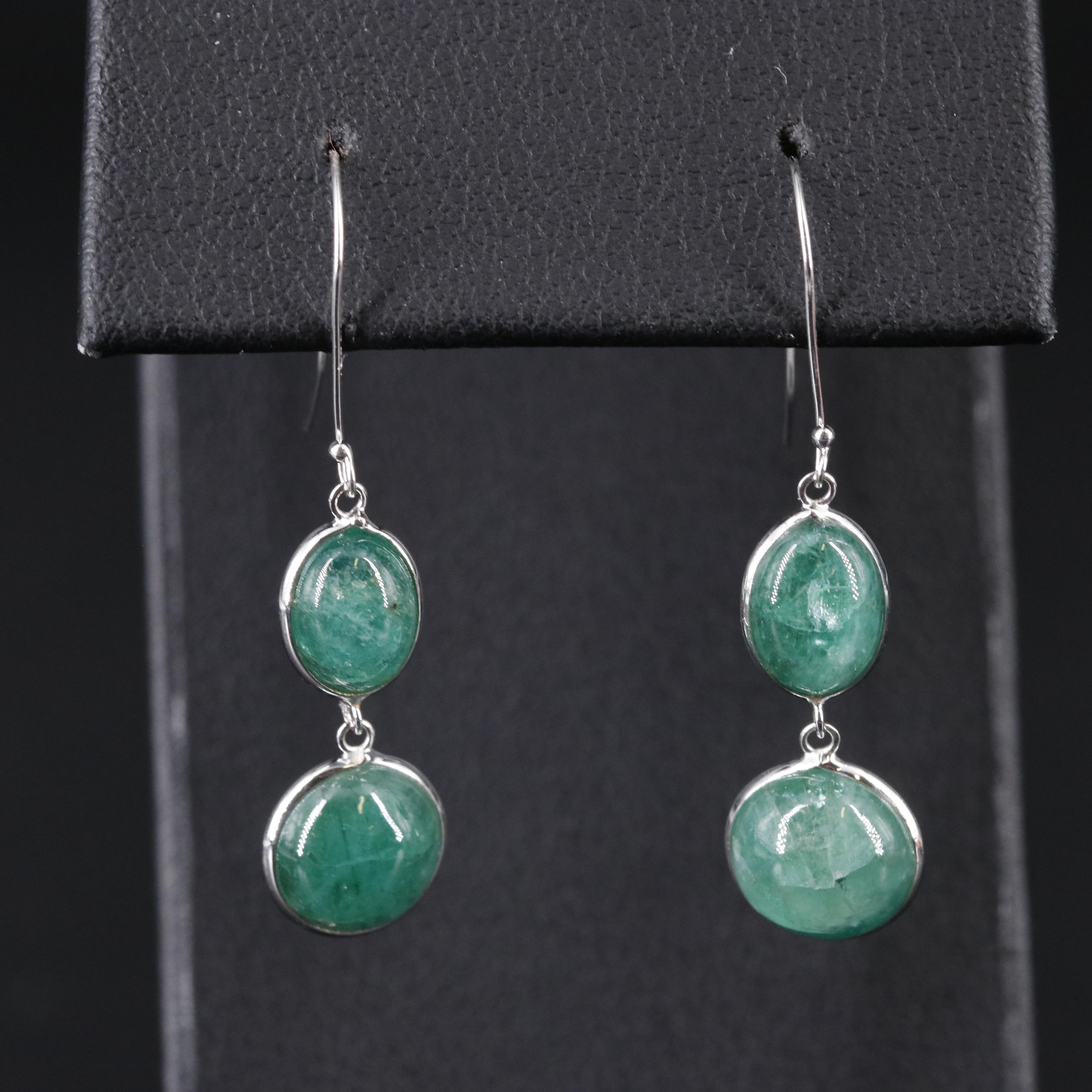 14K Emerald Earrings