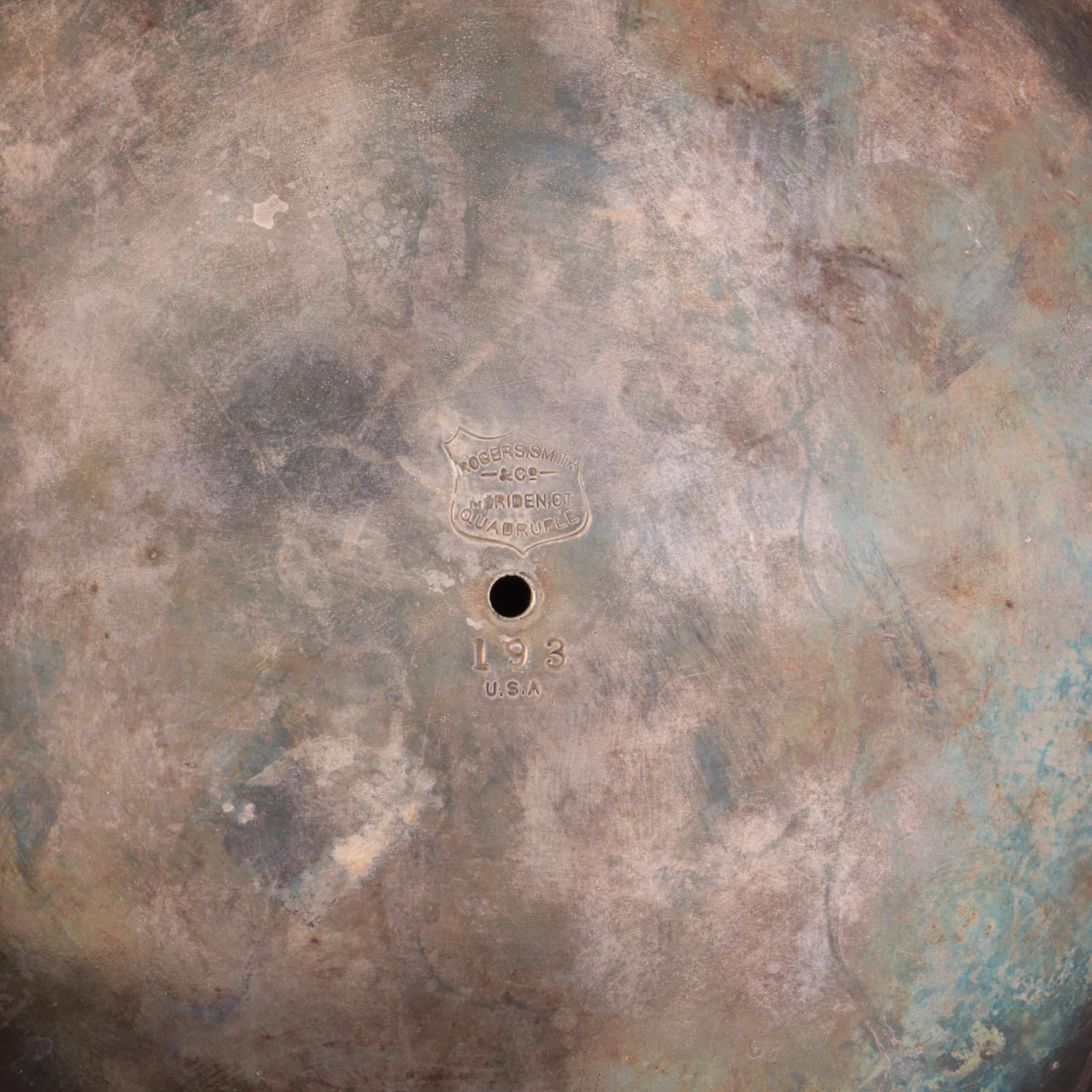 Victorian Silver Plate Pitchers with Biscuit Barrel and Warming Meat Platter