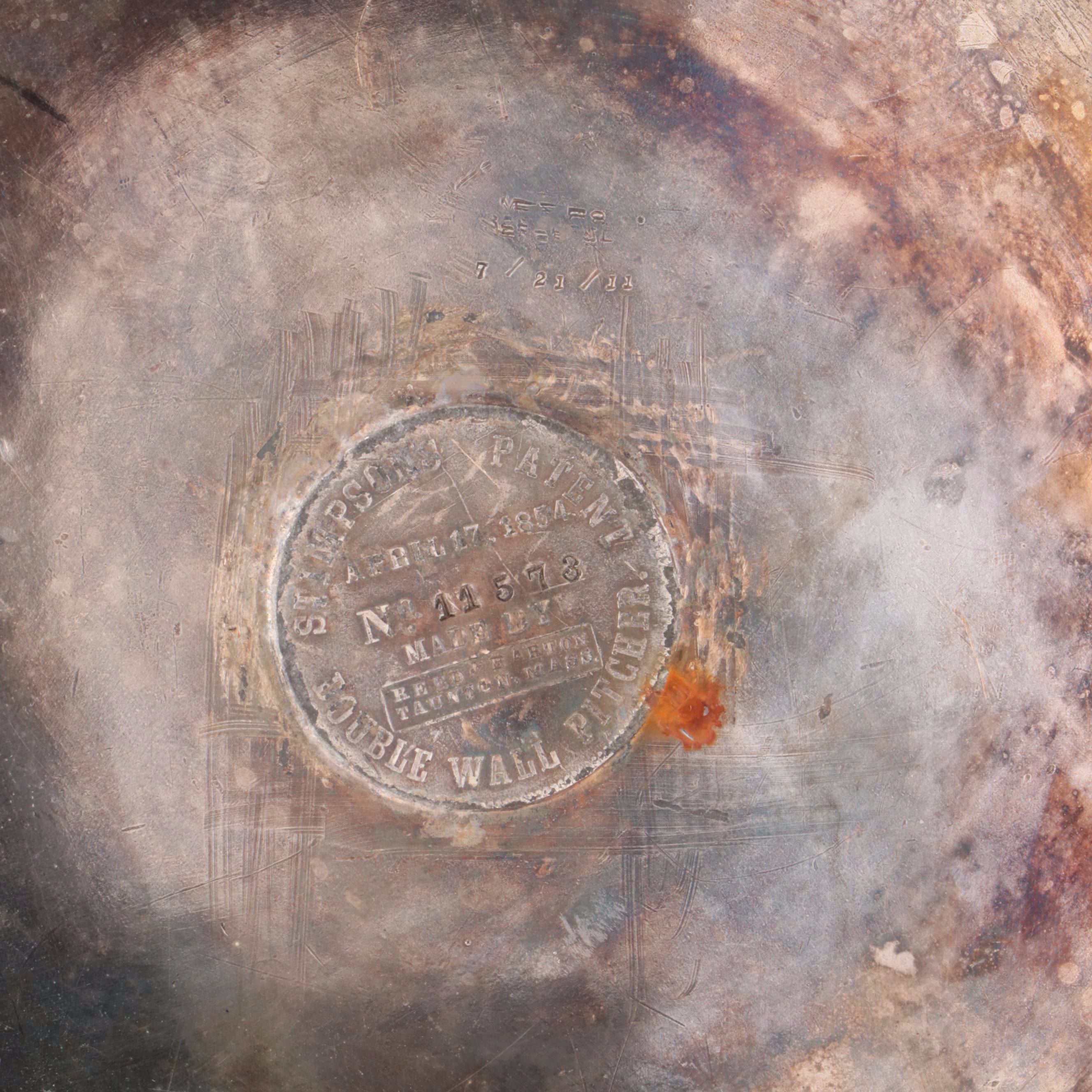 Victorian Silver Plate Pitchers with Biscuit Barrel and Warming Meat Platter