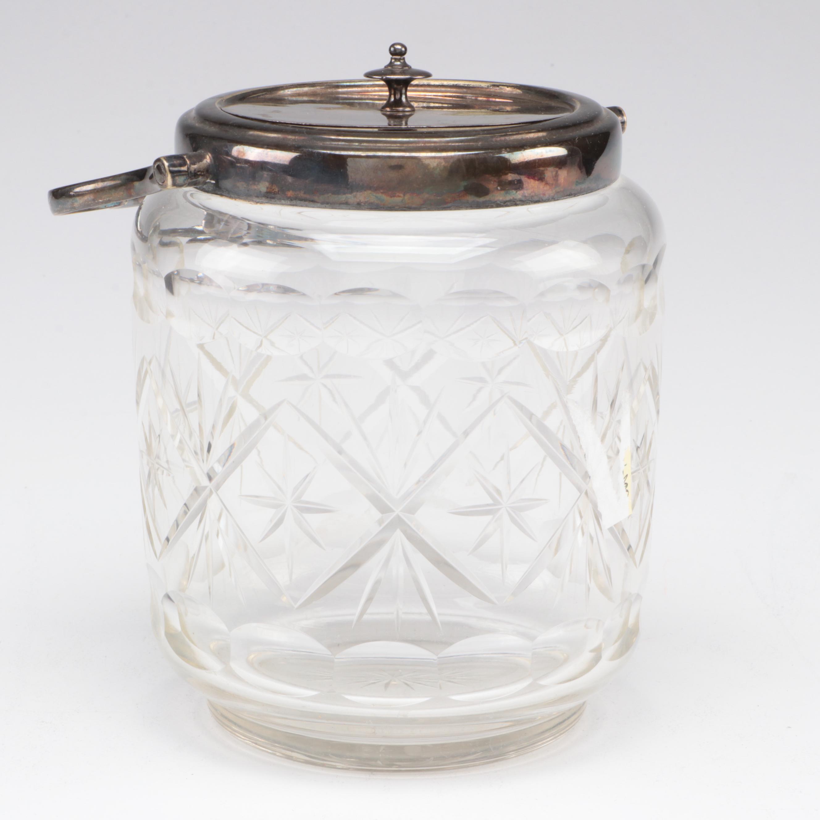 Victorian Silver Plate Pitchers with Biscuit Barrel and Warming Meat Platter
