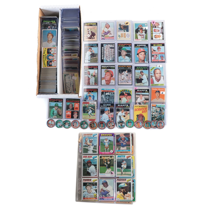 Topps Baseball Cards Including Aaron, Koufax, Bench and More, 1950s–1970s