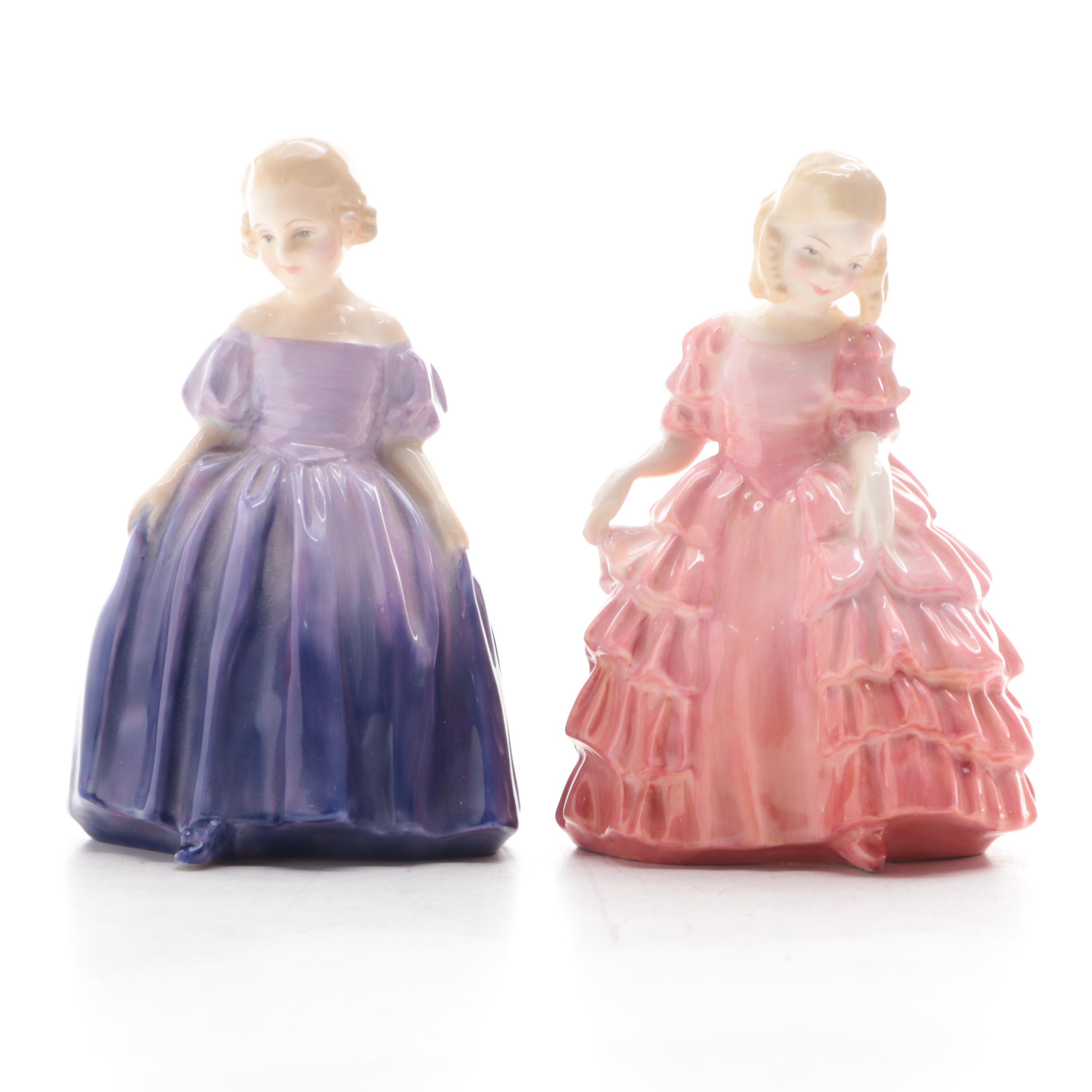 Royal Doulton "Rebecca", "Marie" and "Rose" Bone China Figurines, Late 20th C.