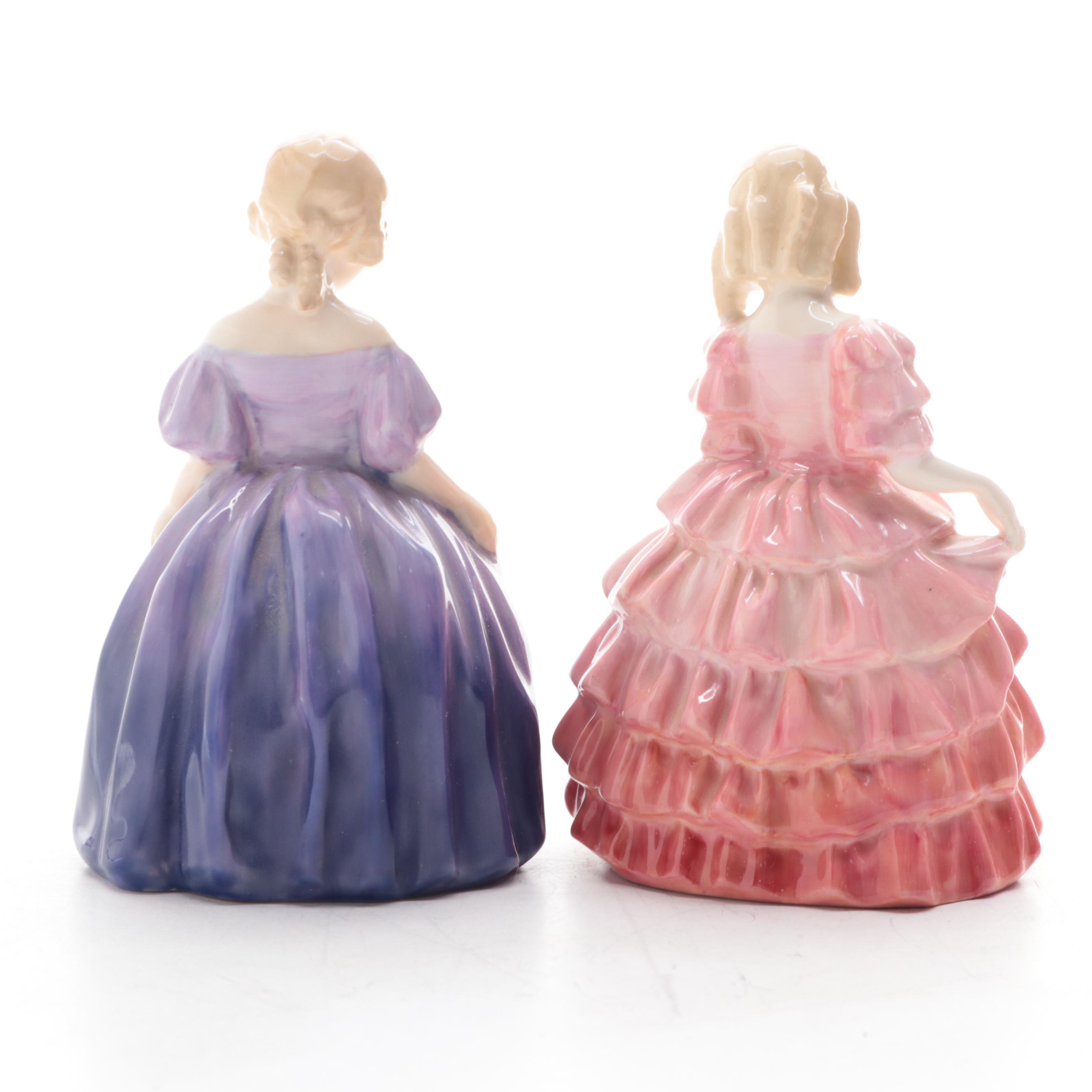 Royal Doulton "Rebecca", "Marie" and "Rose" Bone China Figurines, Late 20th C.