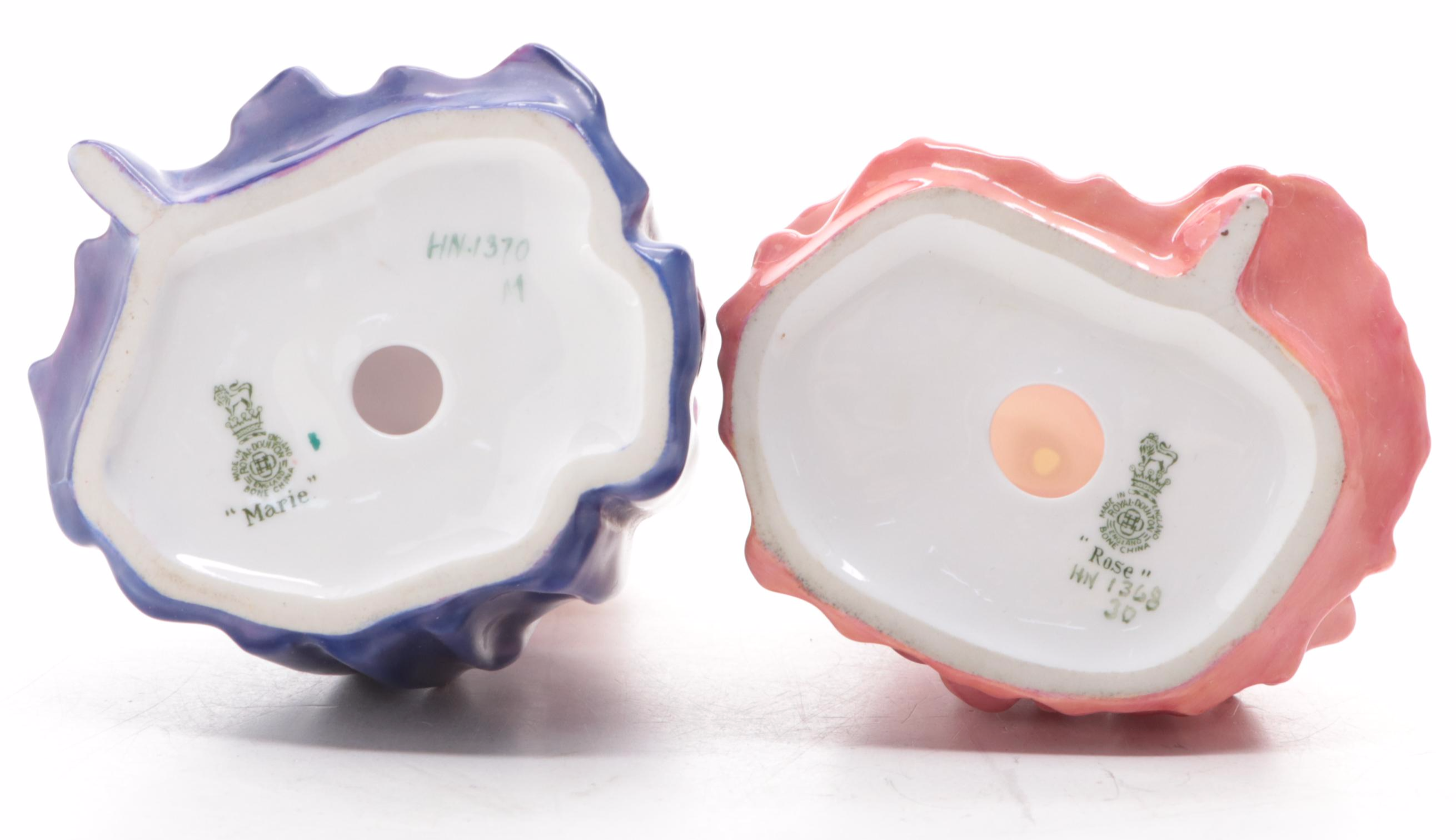 Royal Doulton "Rebecca", "Marie" and "Rose" Bone China Figurines, Late 20th C.