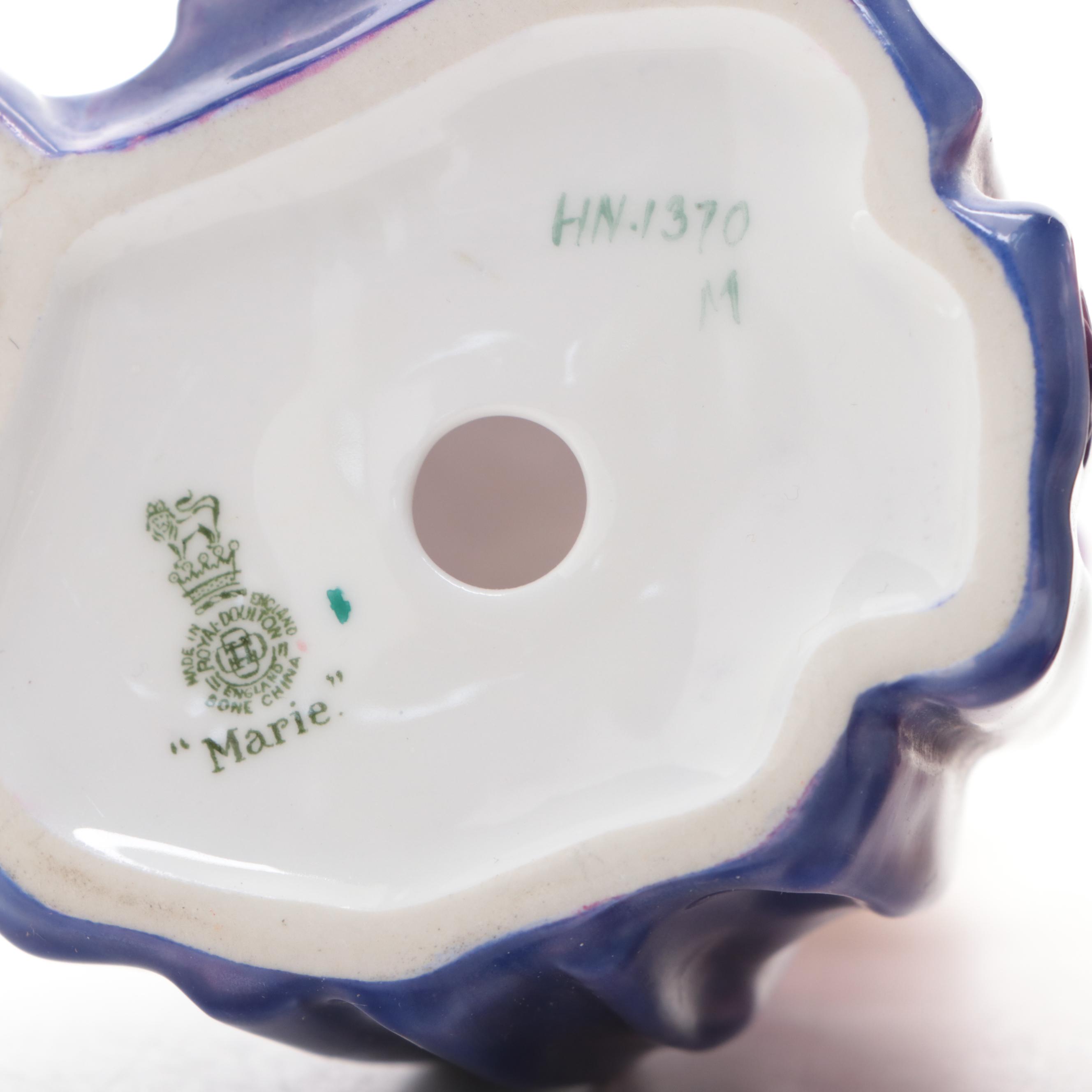 Royal Doulton "Rebecca", "Marie" and "Rose" Bone China Figurines, Late 20th C.