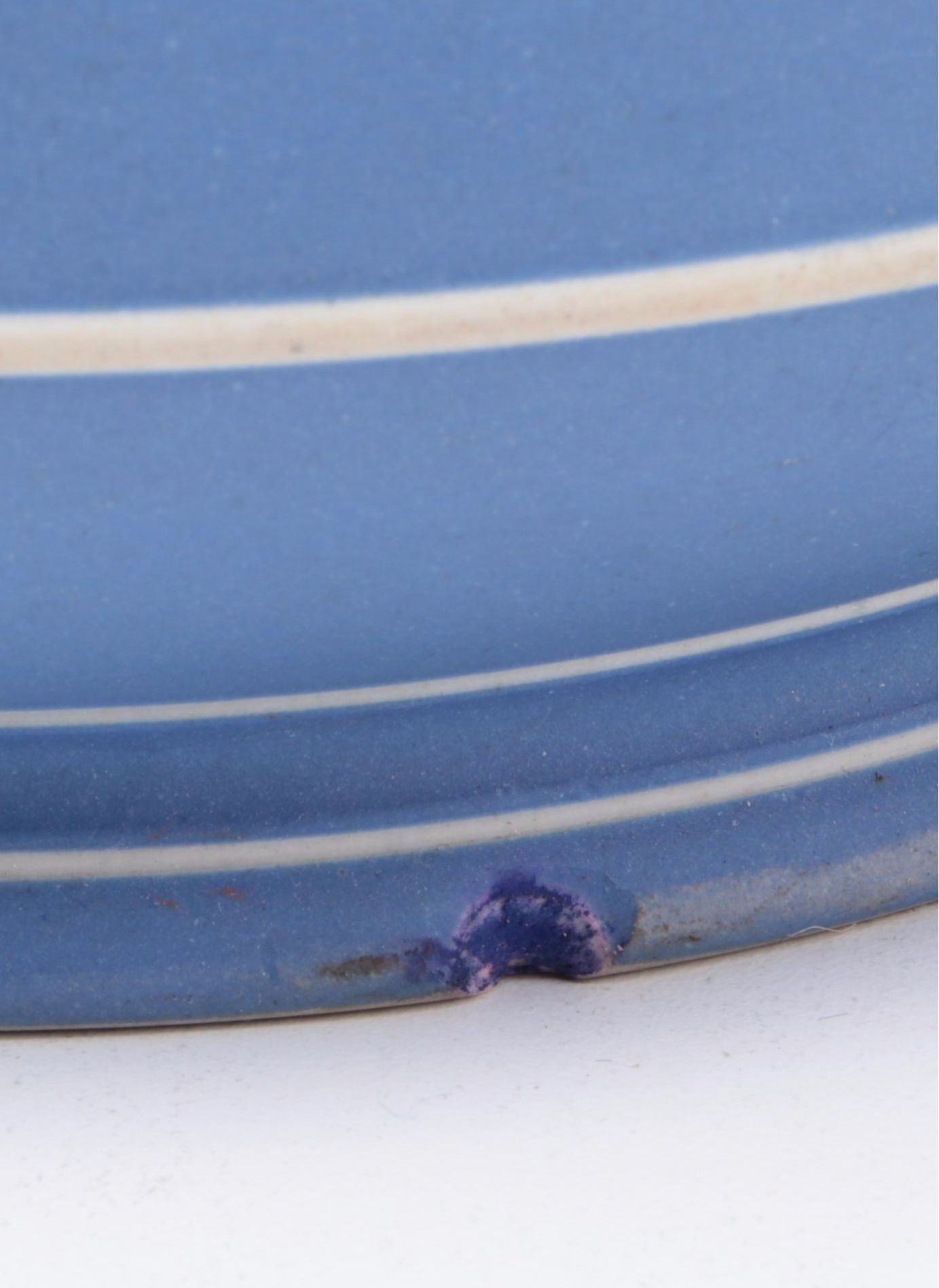 Wedgwood Blue Jasperware Cachepot with Pair of Resin Bird Figurines