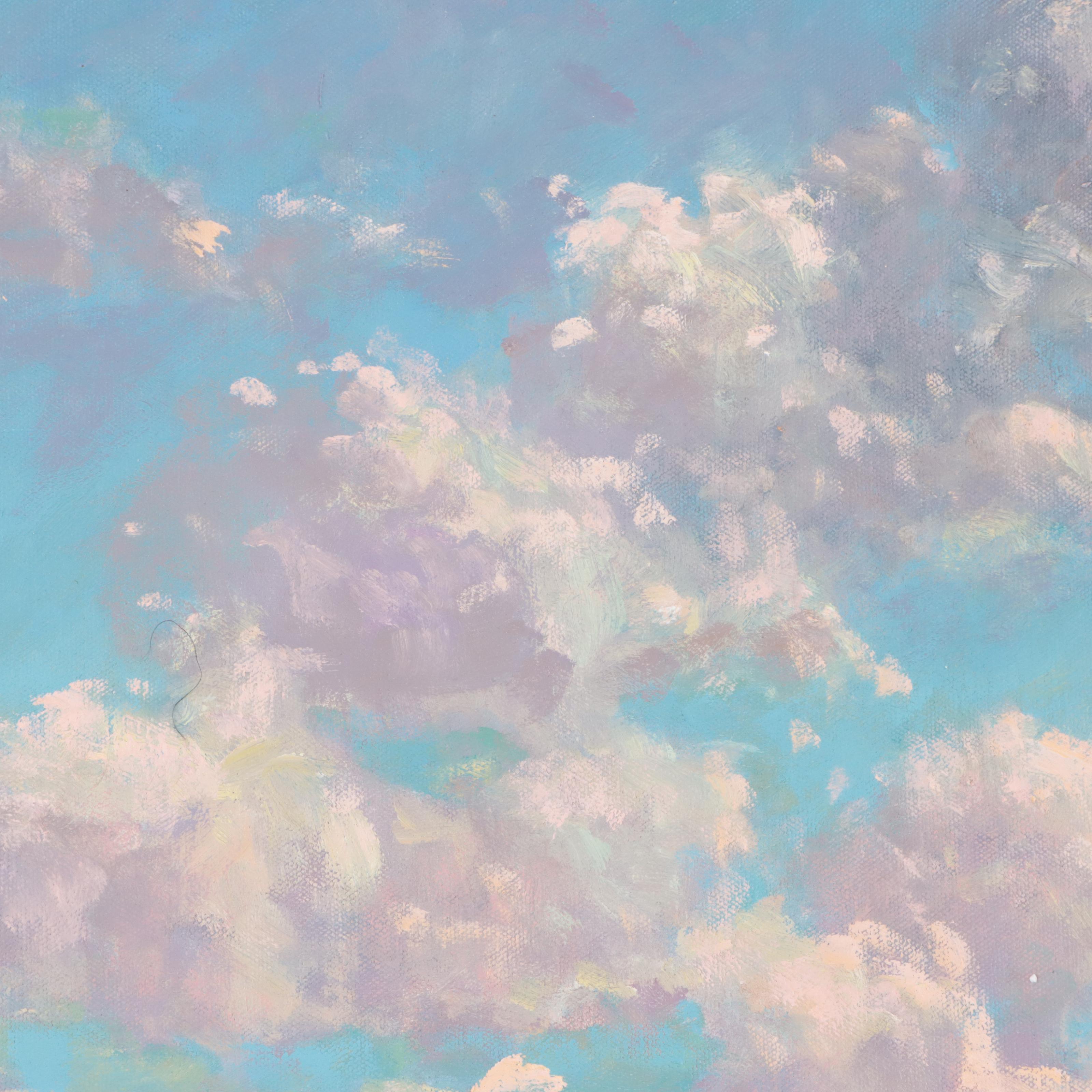 Robert Alan Waltsak Coastal Landscape Oil Painting, Late 20th Century