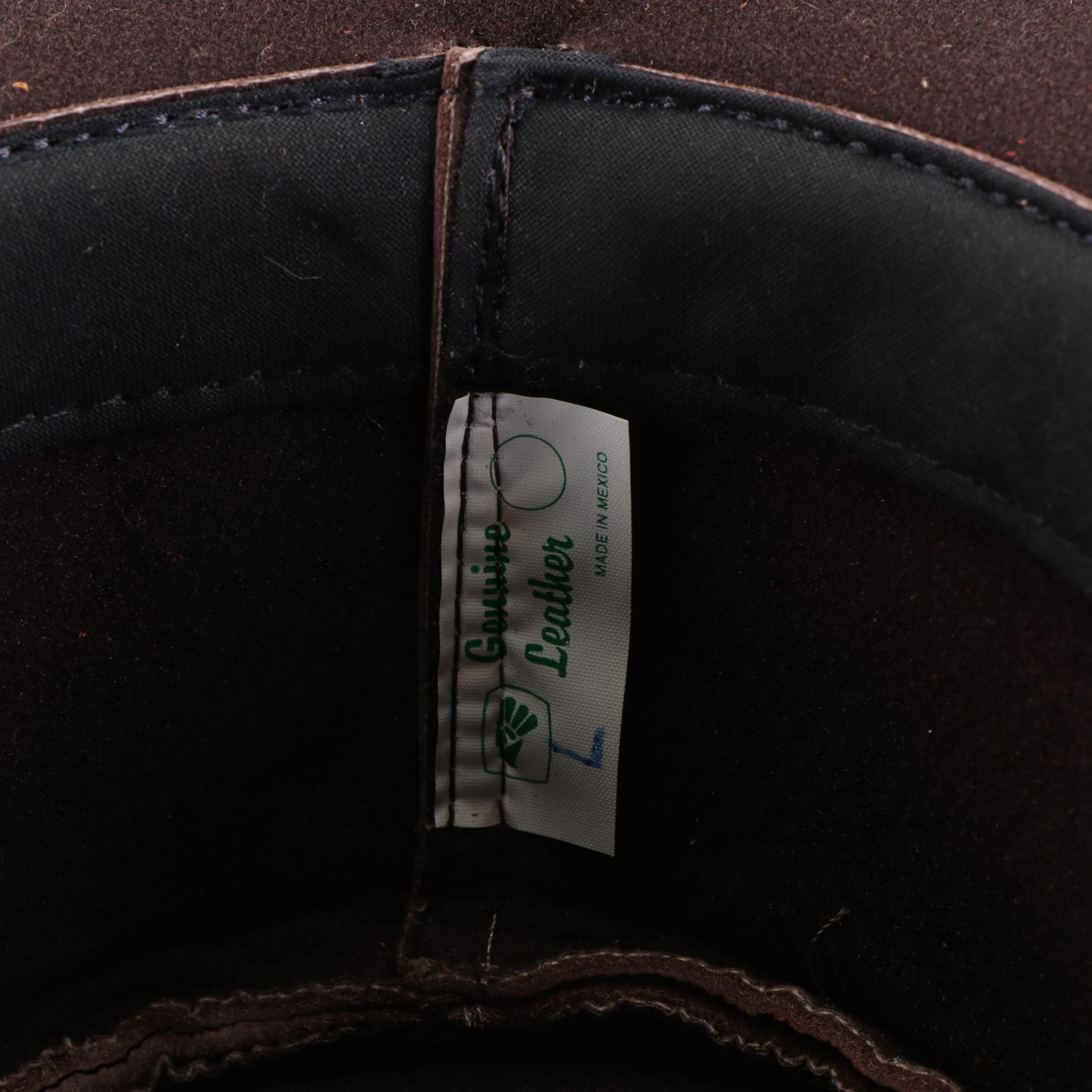 Cowboy Hats in Leather with Braided Hat Bands