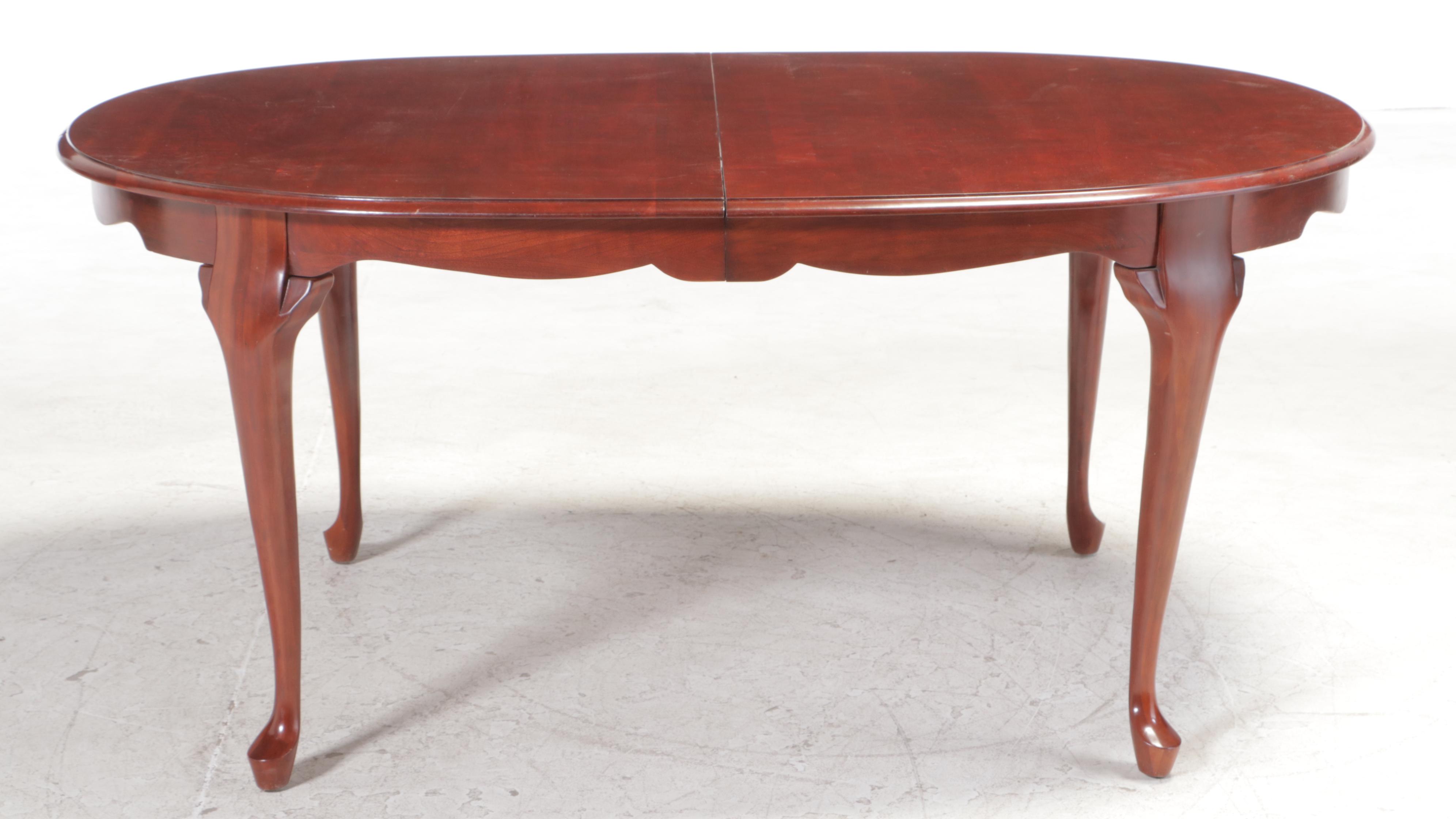 Queen Anne Style Cherrywood Dining Table