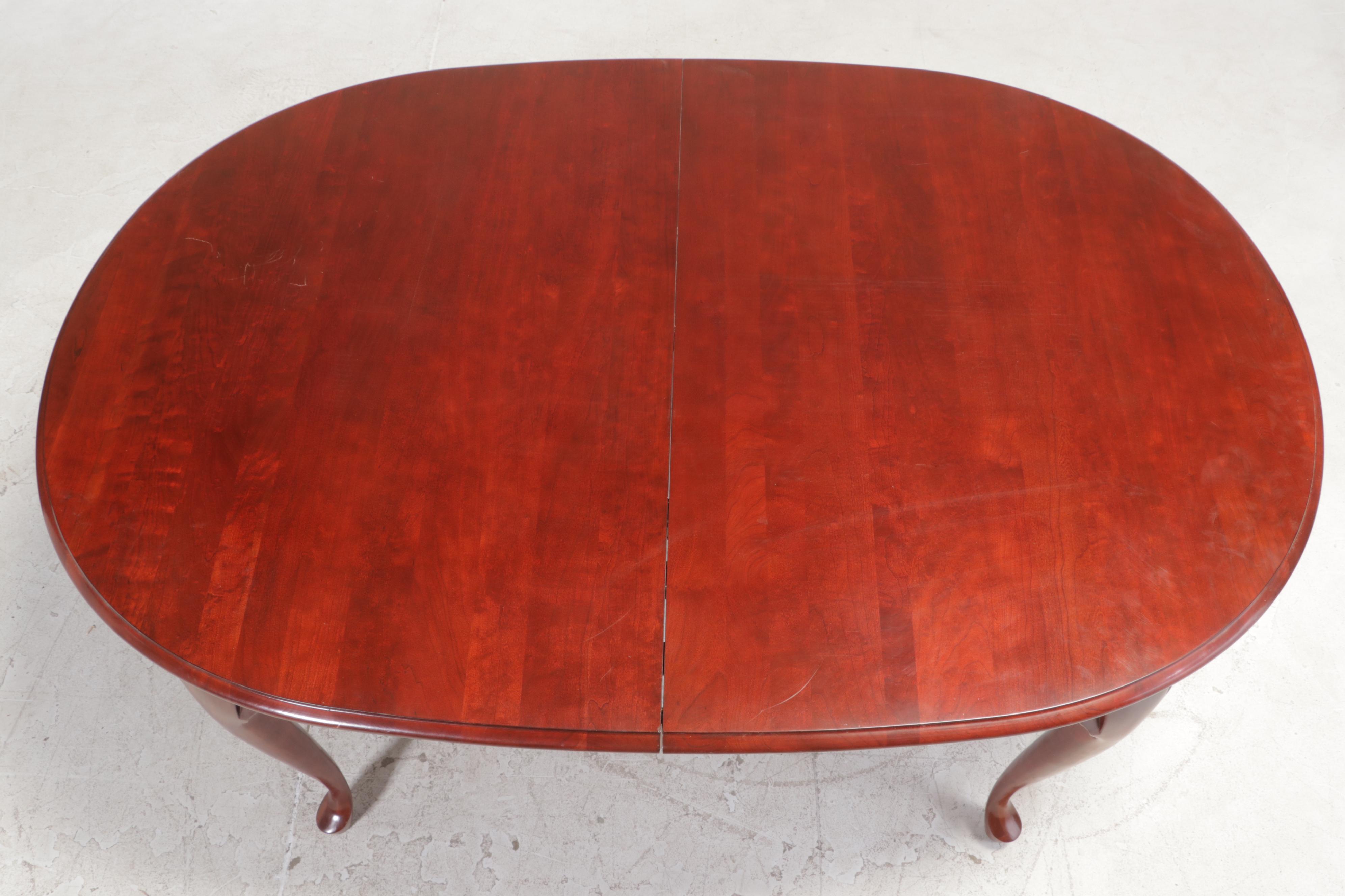 Queen Anne Style Cherrywood Dining Table