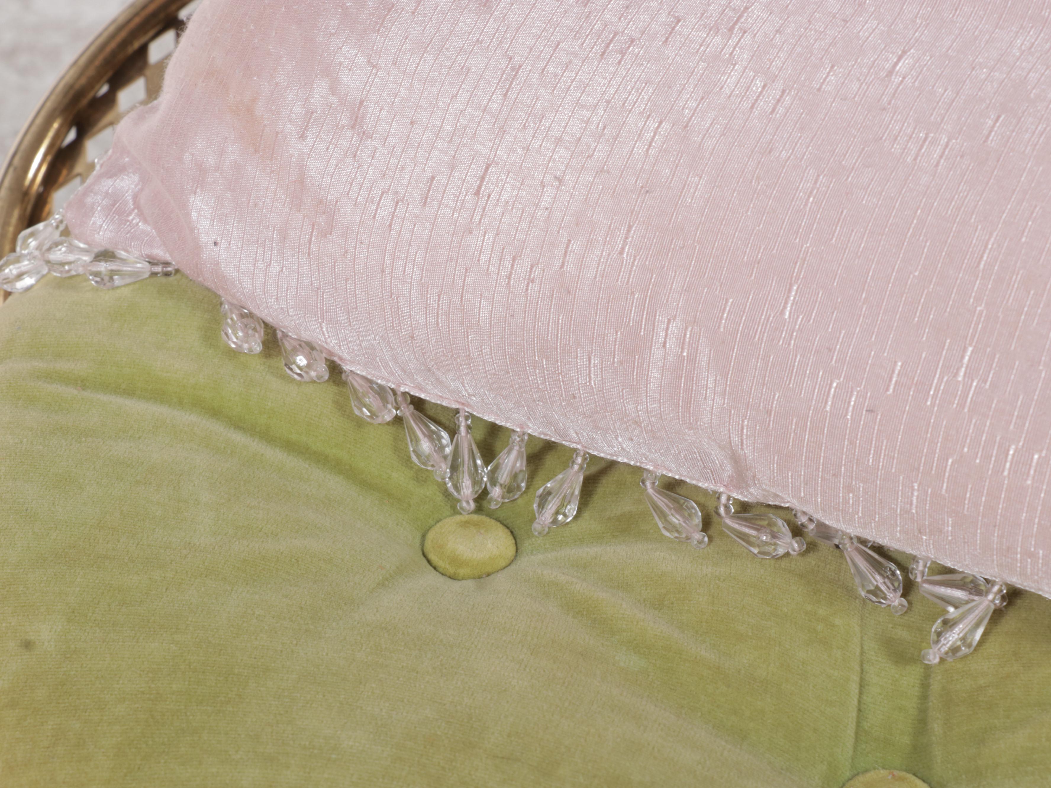 Federal Style Mahogany-Stained Kneehole Desk Plus Brass-Patinated Side Chair