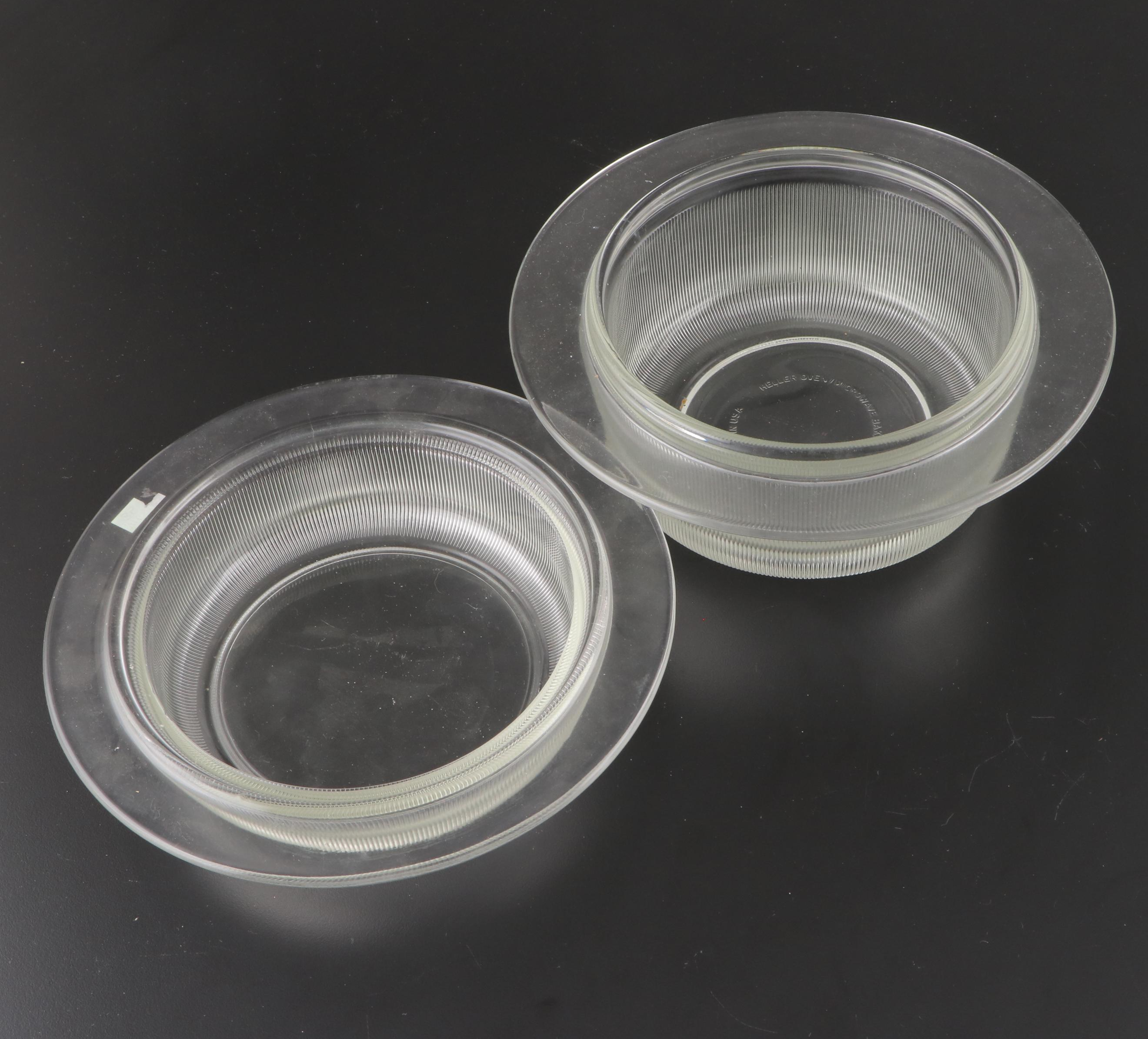 L. & M. Vignelli for Heller and Other Ribbed Glass Bakeware