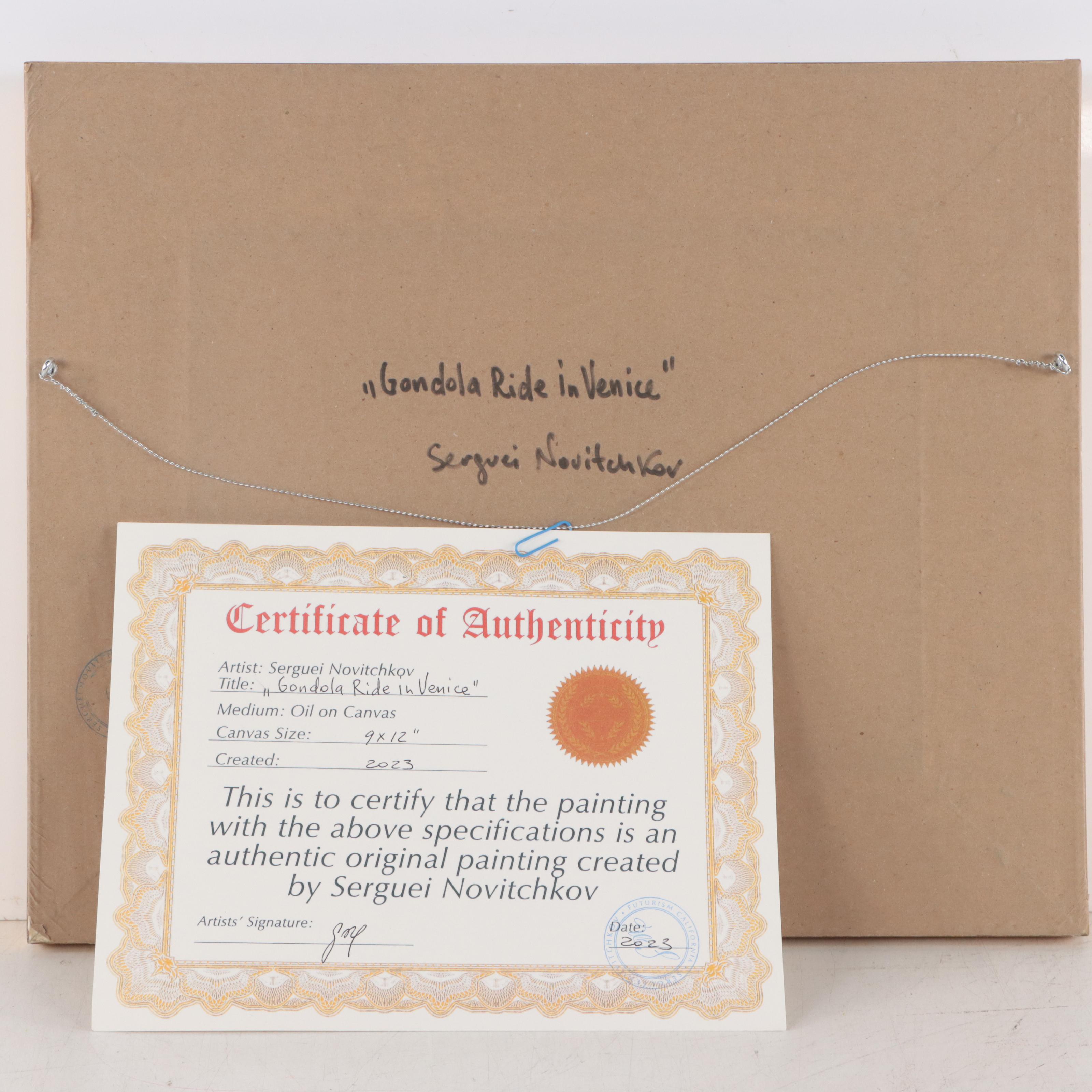 Serguei Novitchkov Oil Painting "Gondola Ride in Venice," 2023