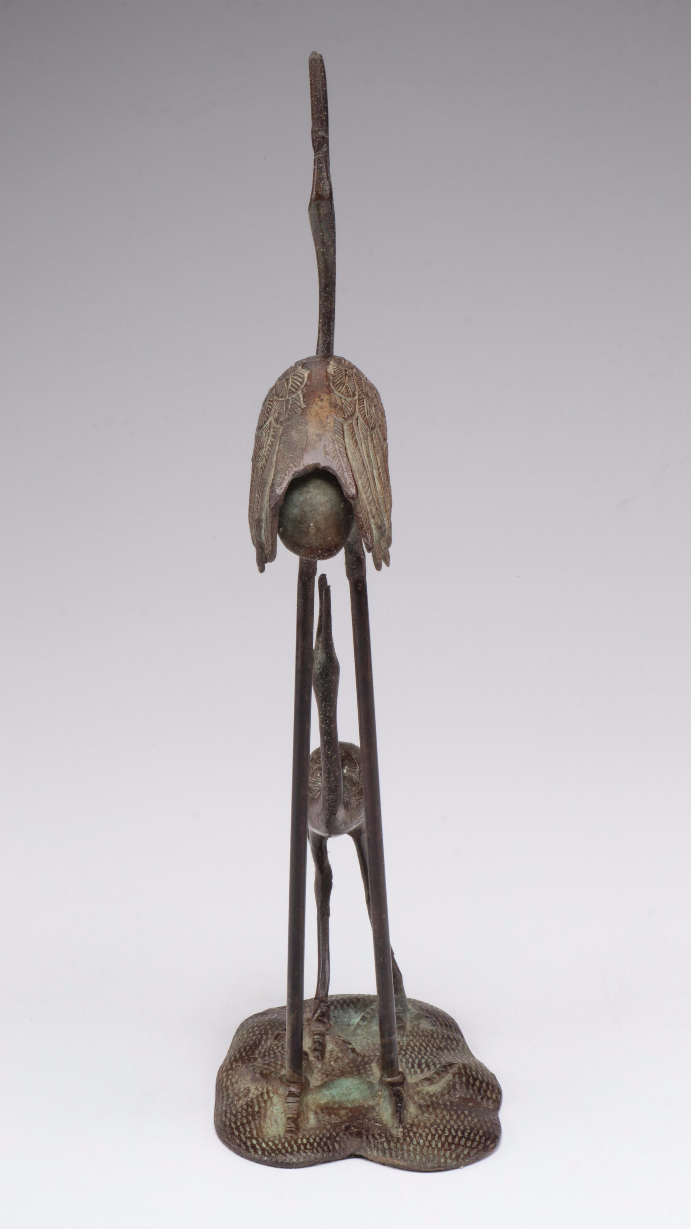 Copper Alloy Sculpture of Cranes