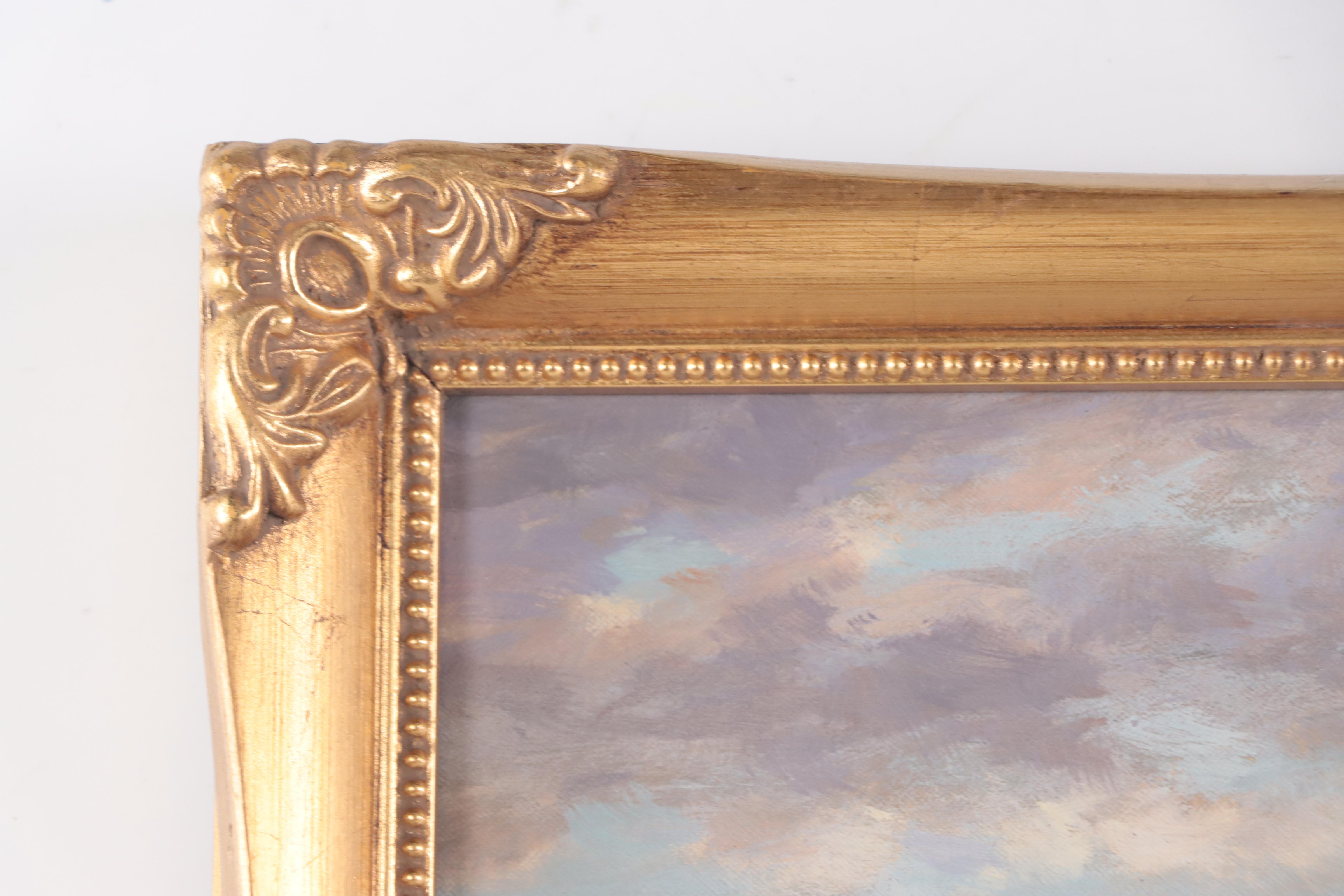 Otto Planding Winter Landscape Oil Painting of Forest, Circa 1950