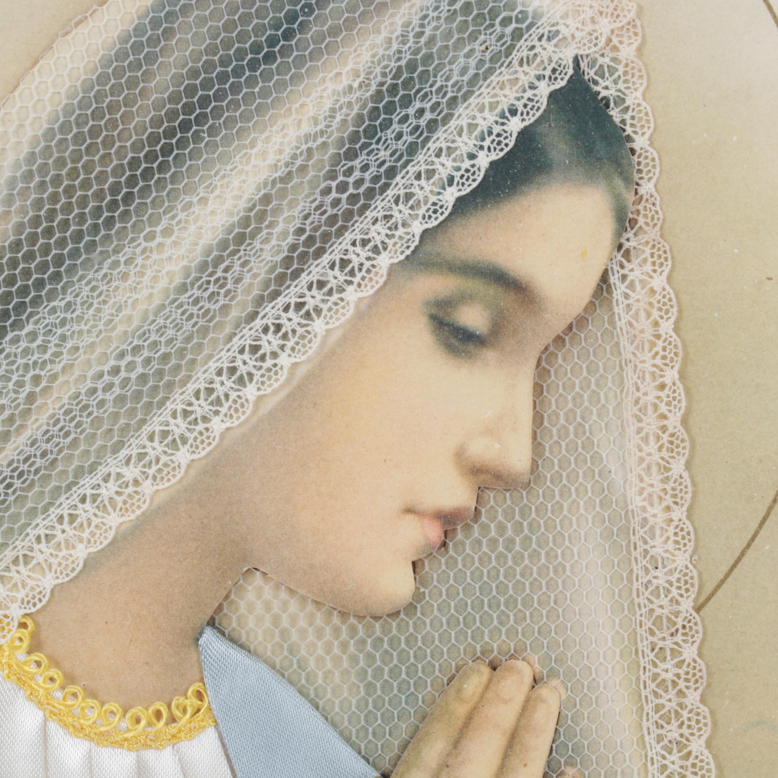 Metal Jesus in the Garden of Gesthemane with Angel and  Madonna Wall Hangings