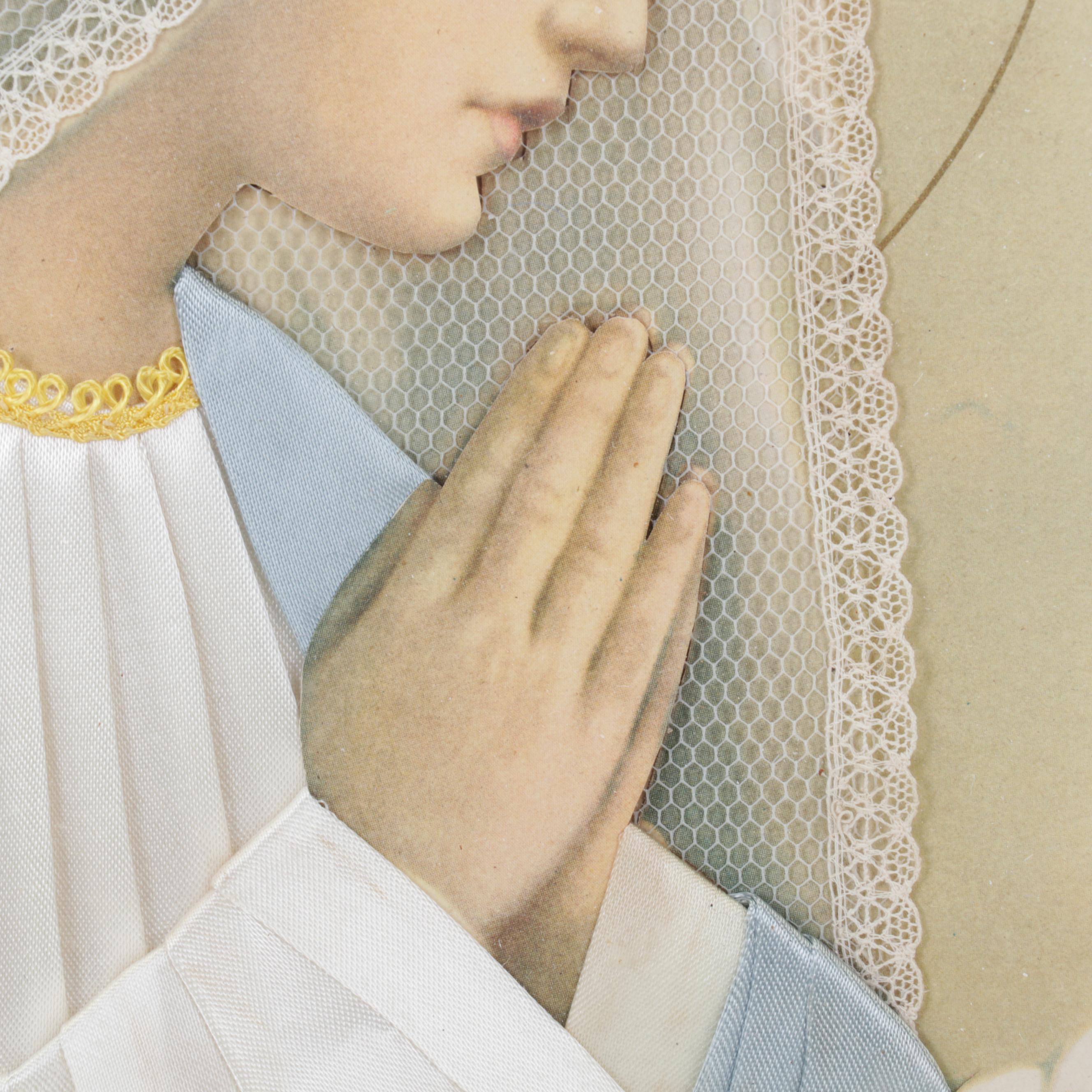 Metal Jesus in the Garden of Gesthemane with Angel and  Madonna Wall Hangings