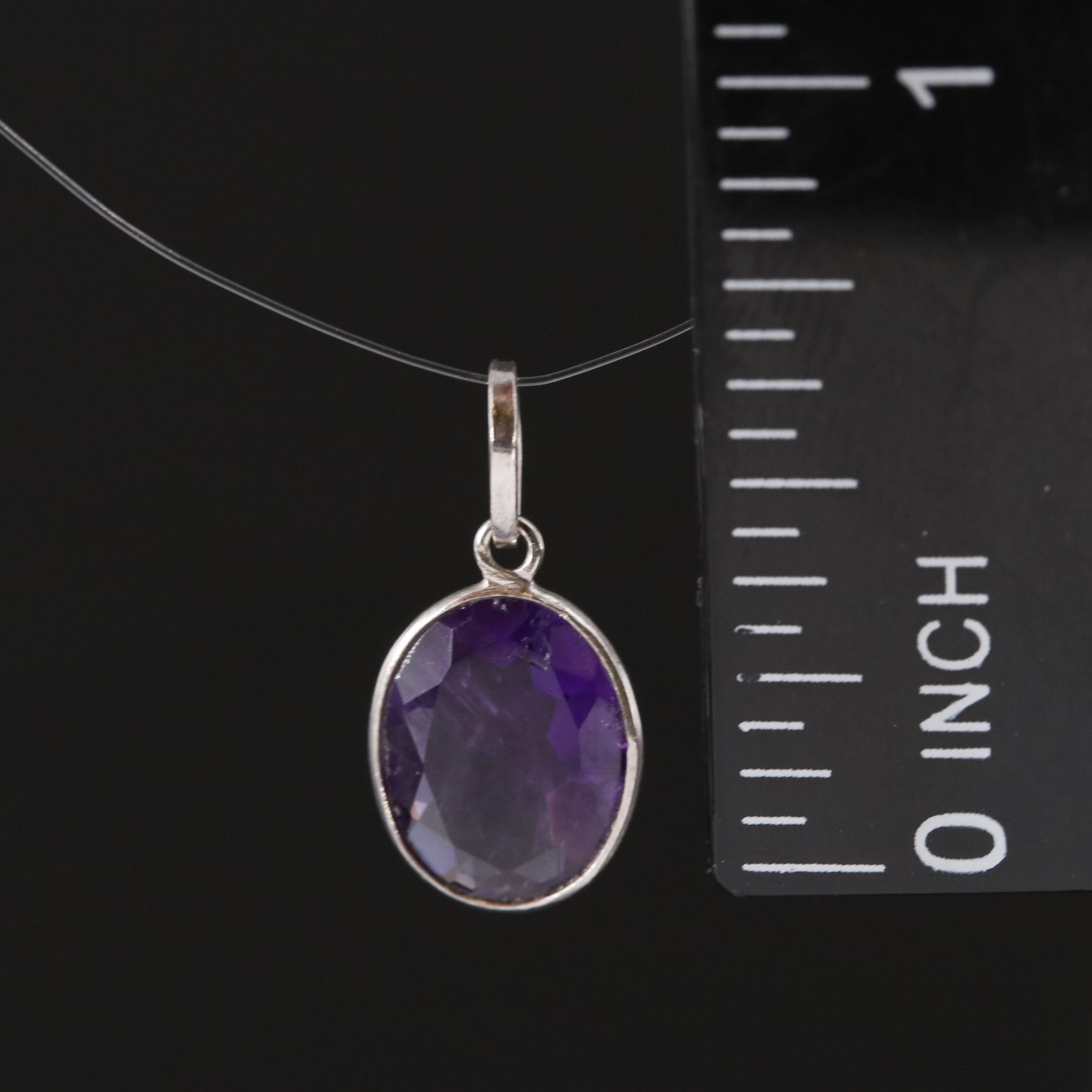 14K Amethyst Pendant
